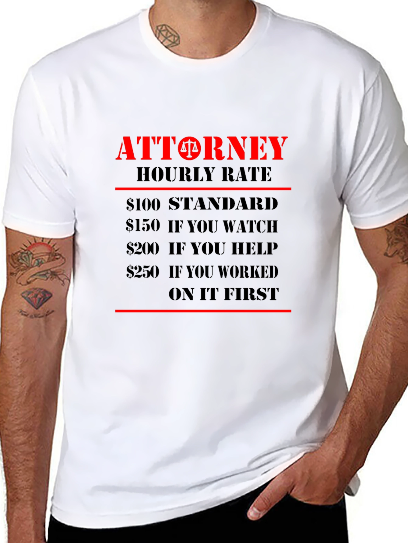 Attorney Hourly Rate Novelty Graphic T-Shirt