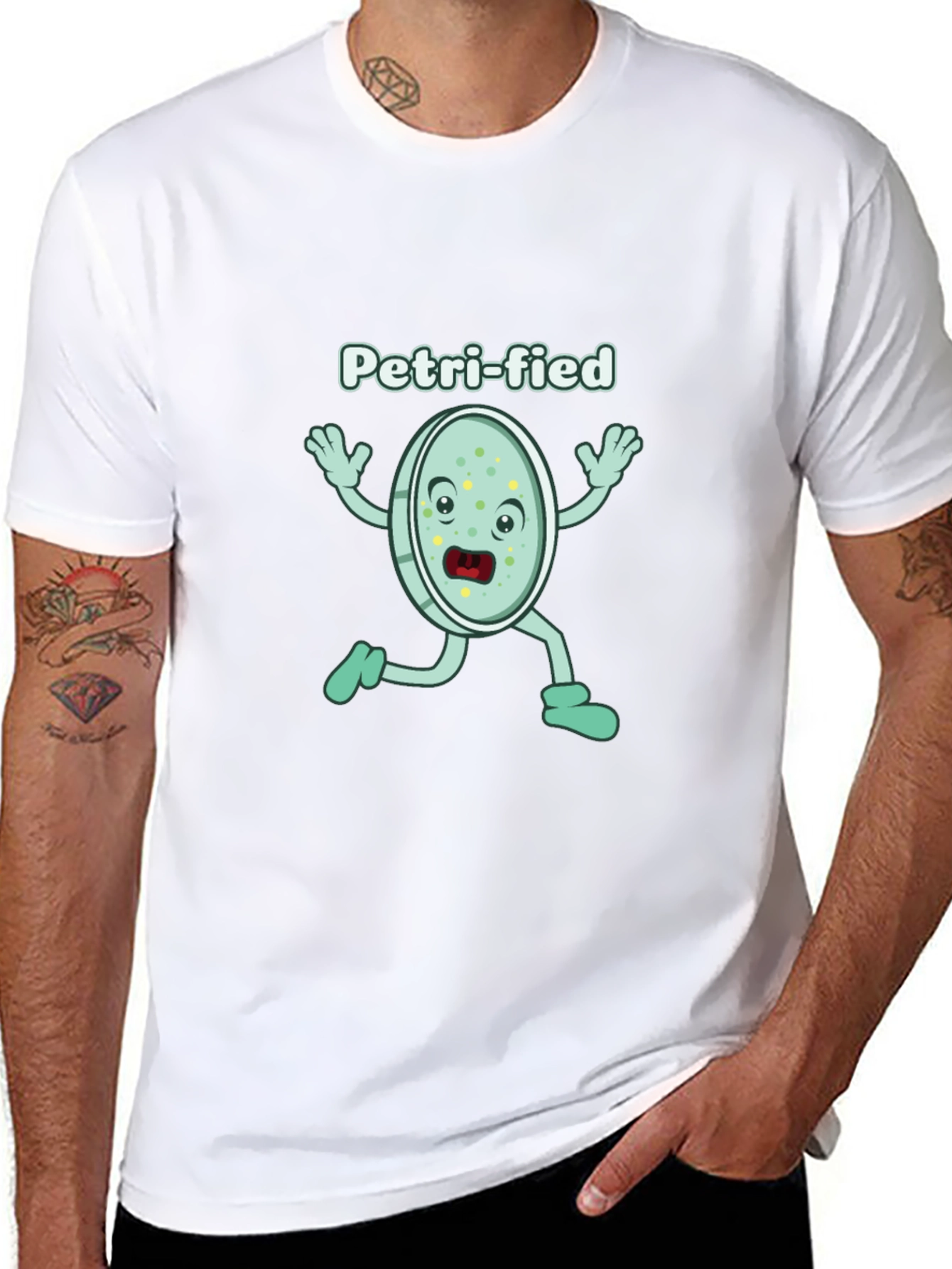 Petri-fied Funny Science T-Shirt - Biology Humor