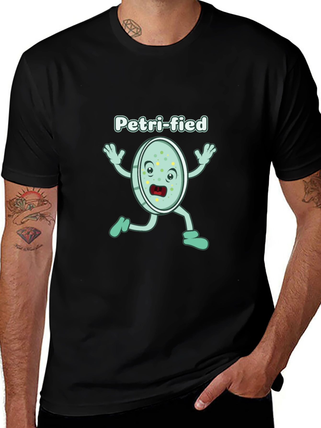 Petri-fied Funny Science T-Shirt - Biology Humor