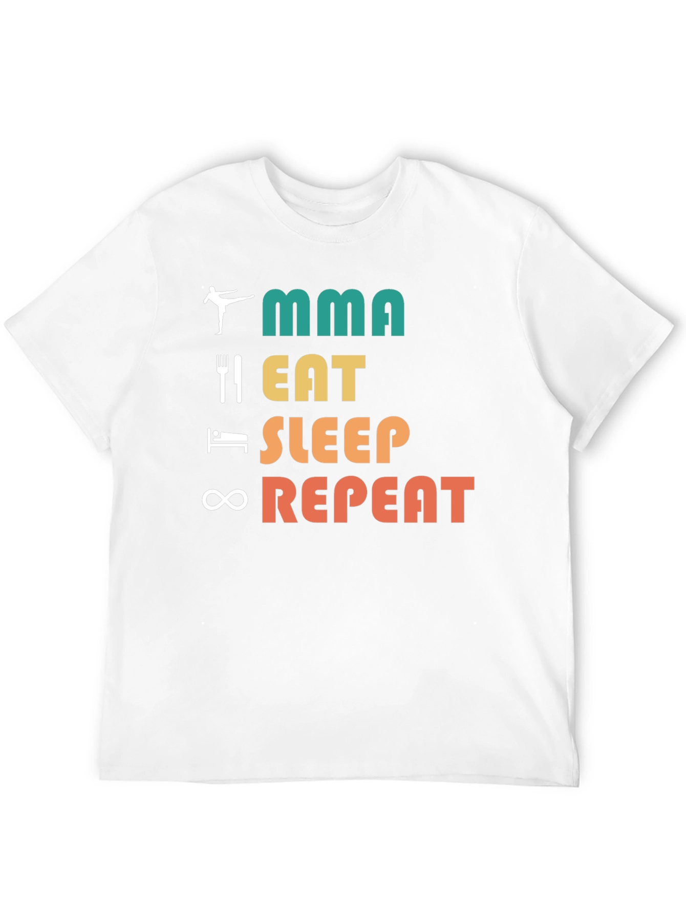 MMA Eat Sleep Repeat Black T-Shirt