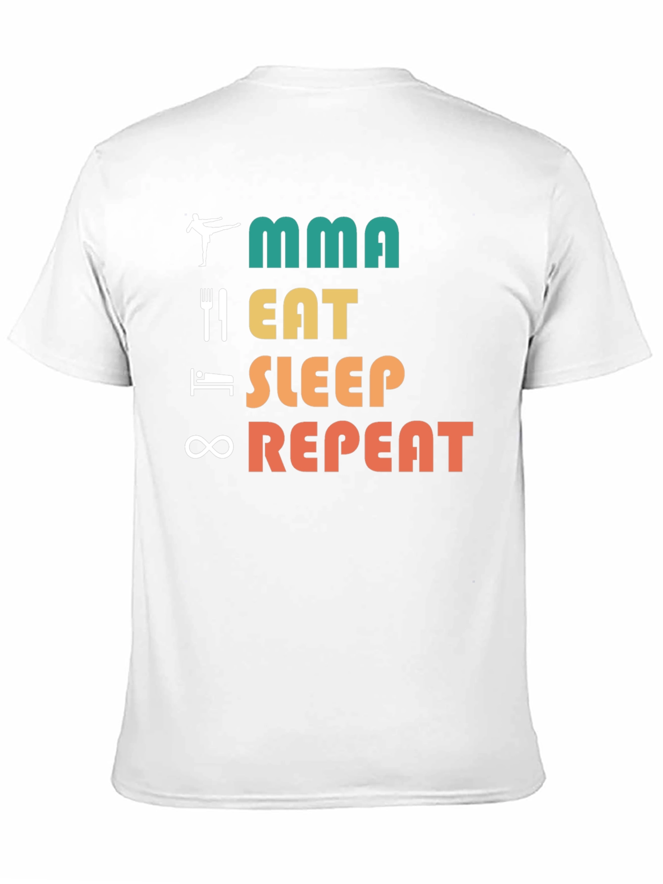 MMA Eat Sleep Repeat Black T-Shirt