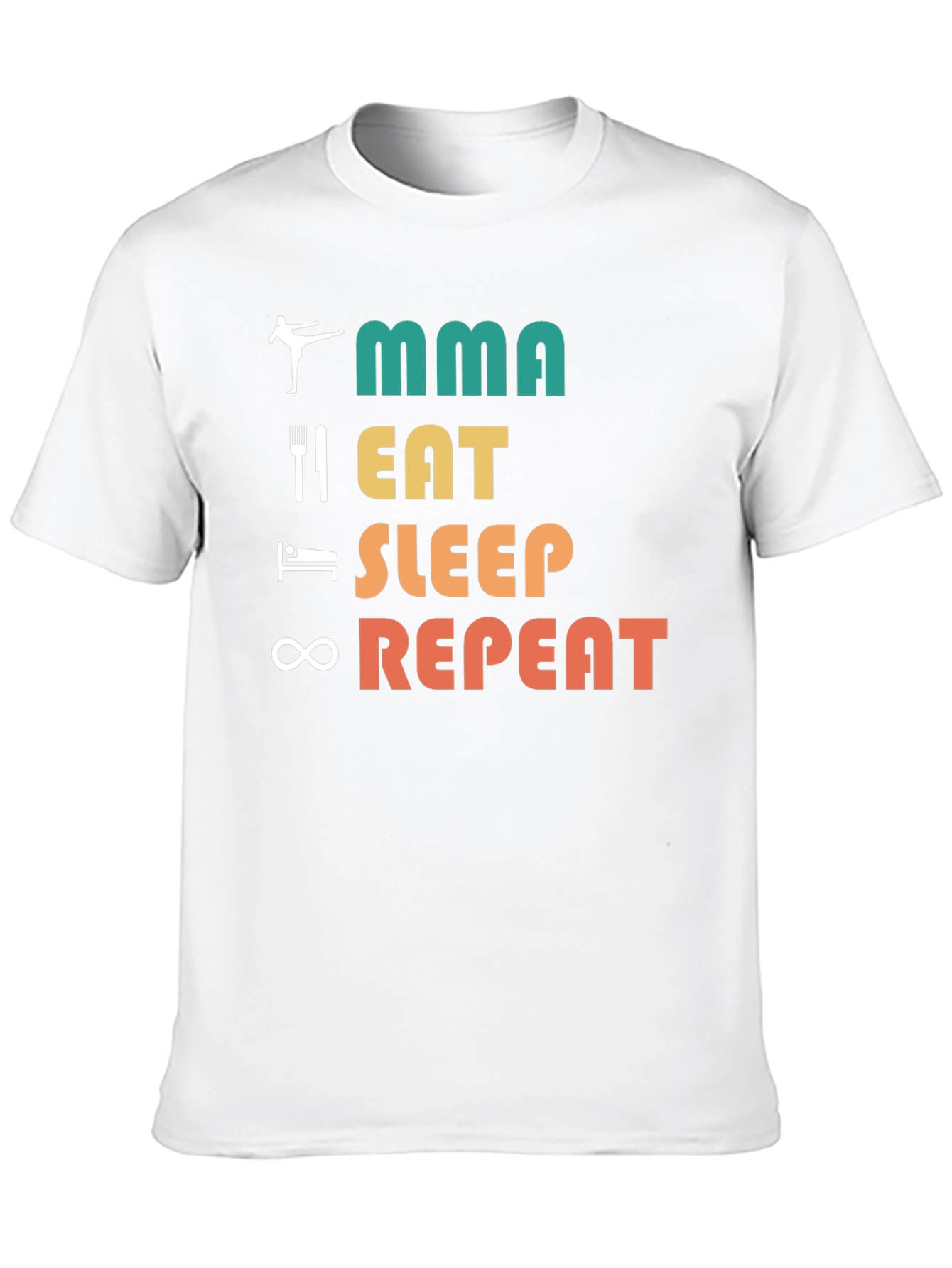 MMA Eat Sleep Repeat Black T-Shirt