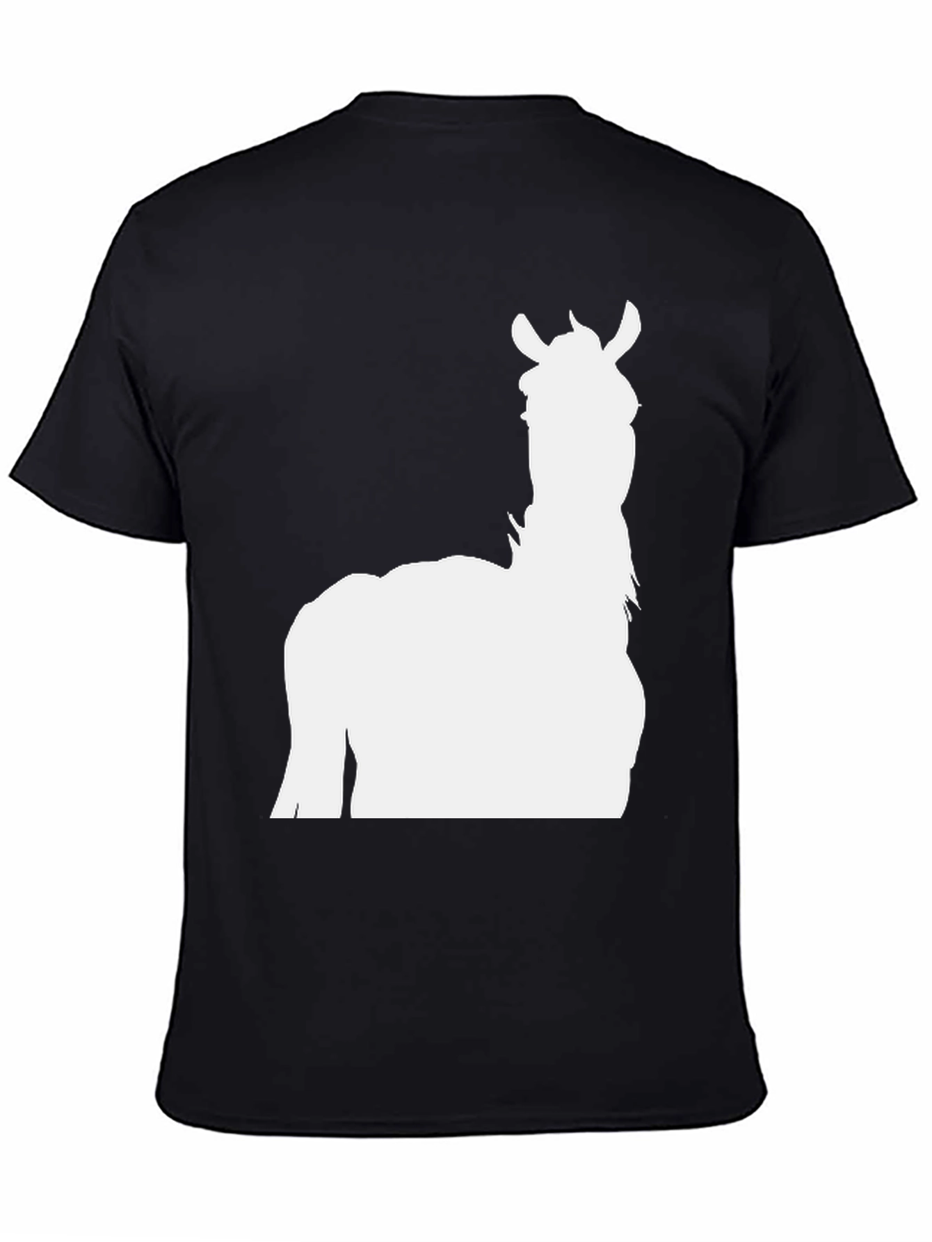 Llama Silhouette Graphic T-Shirt - Black