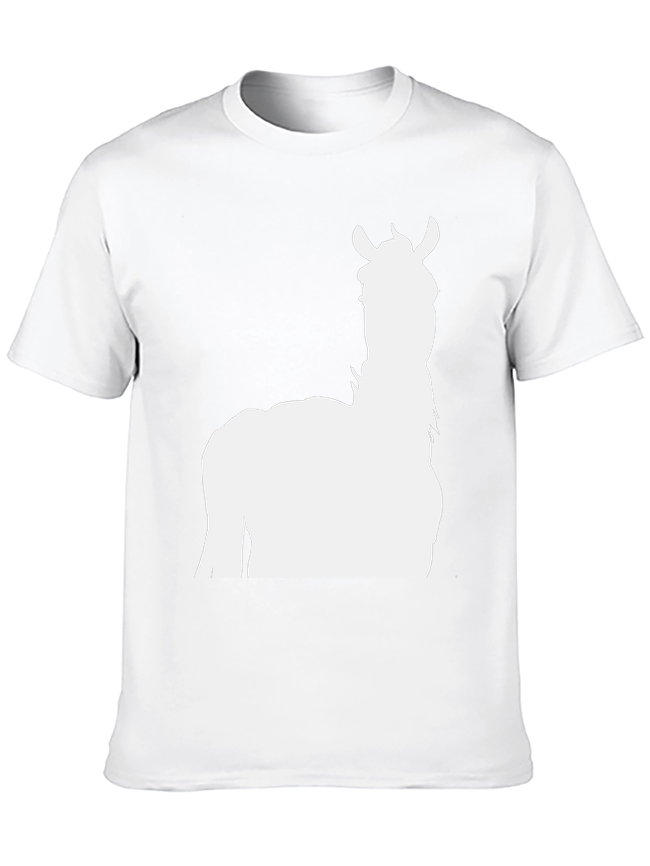 Llama Silhouette Graphic T-Shirt - Black