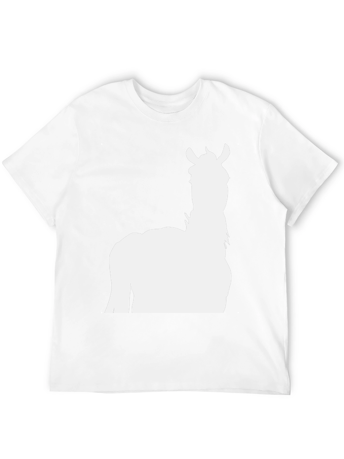 Llama Silhouette Graphic T-Shirt - Black