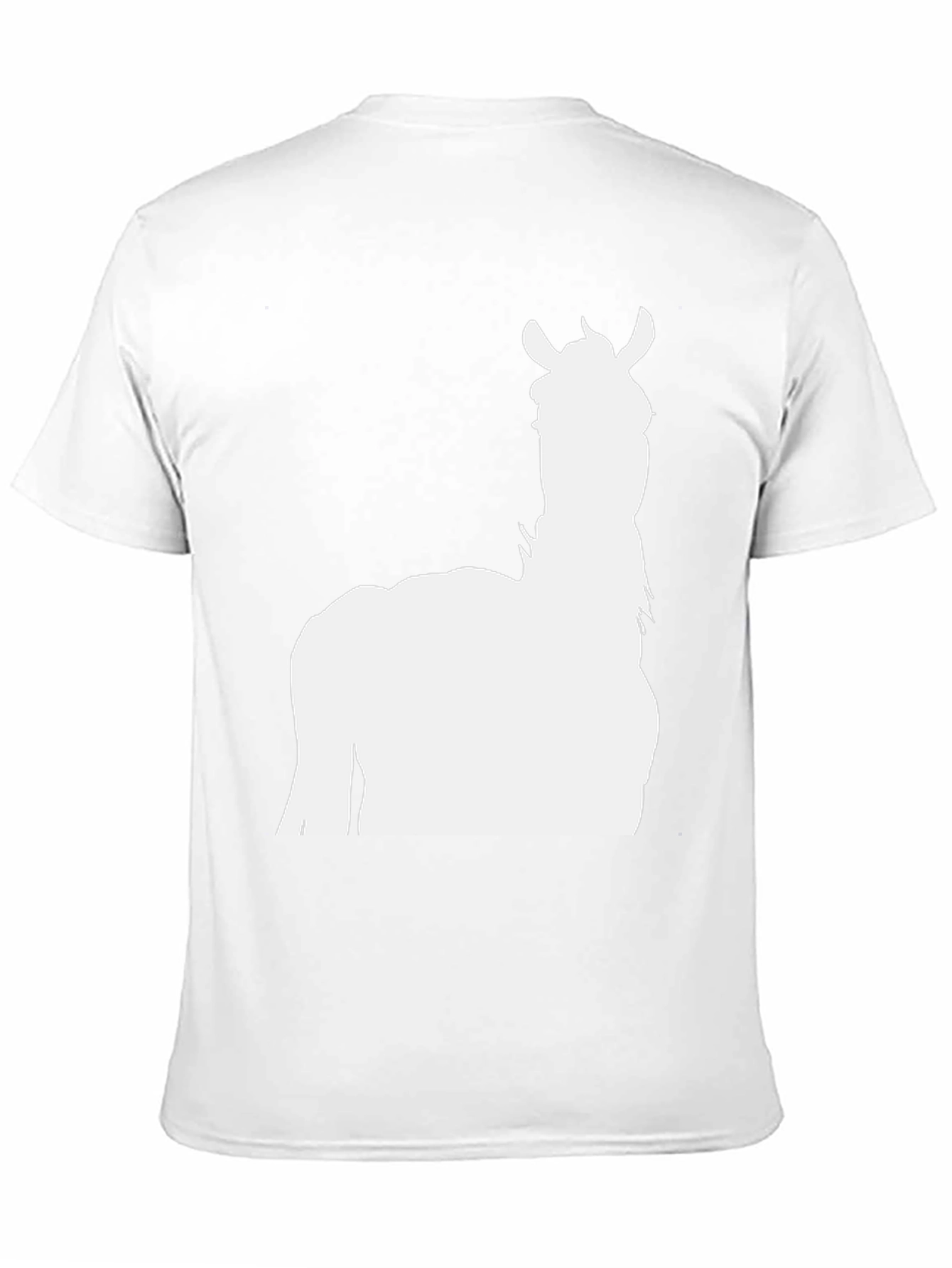 Llama Silhouette Graphic T-Shirt - Black