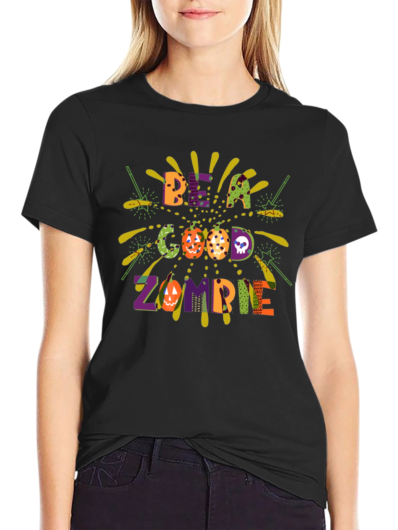 Be A Good Zombie Black T-Shirt