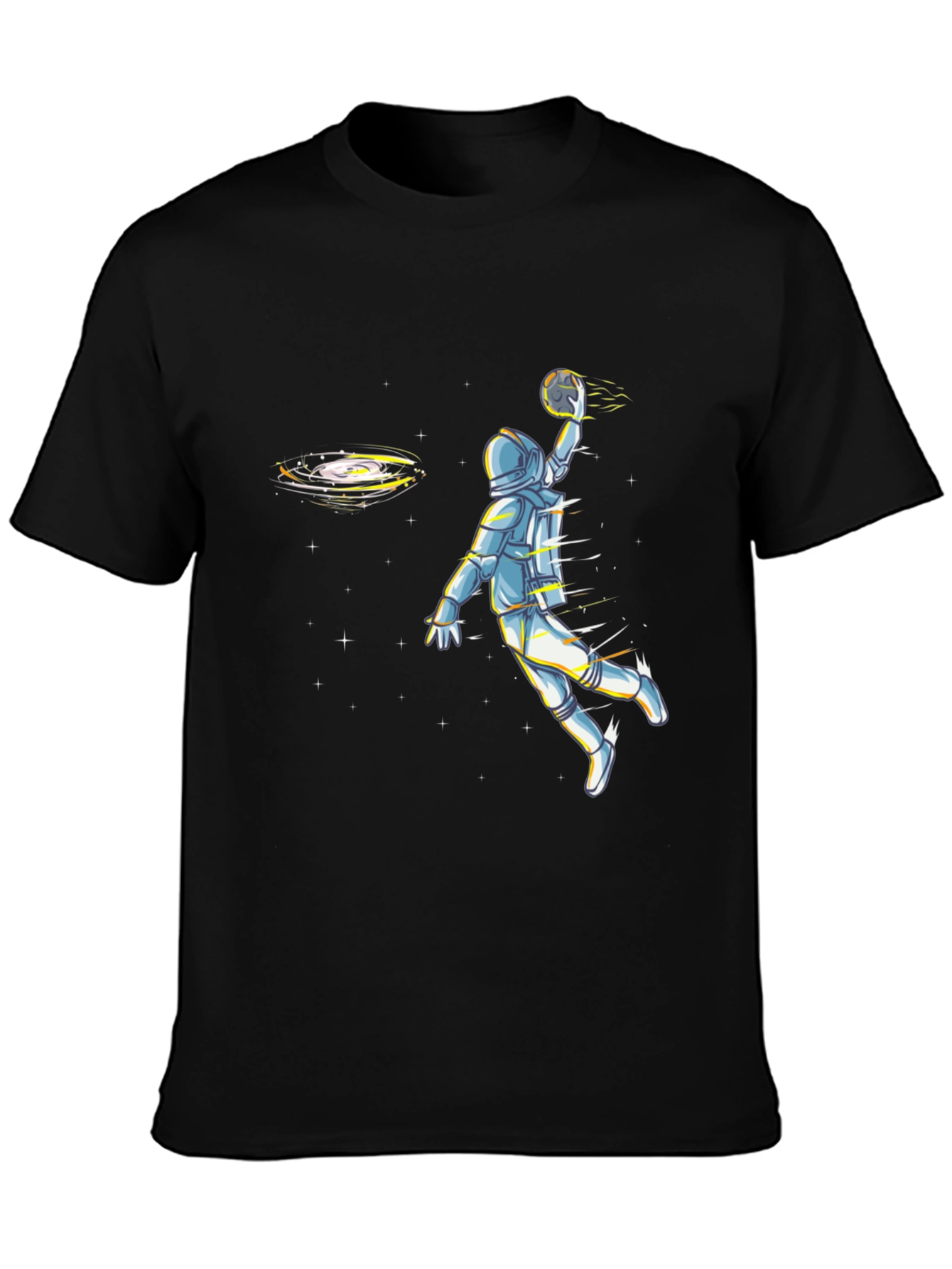 Astronaut Basketball Graphic Tee - Black