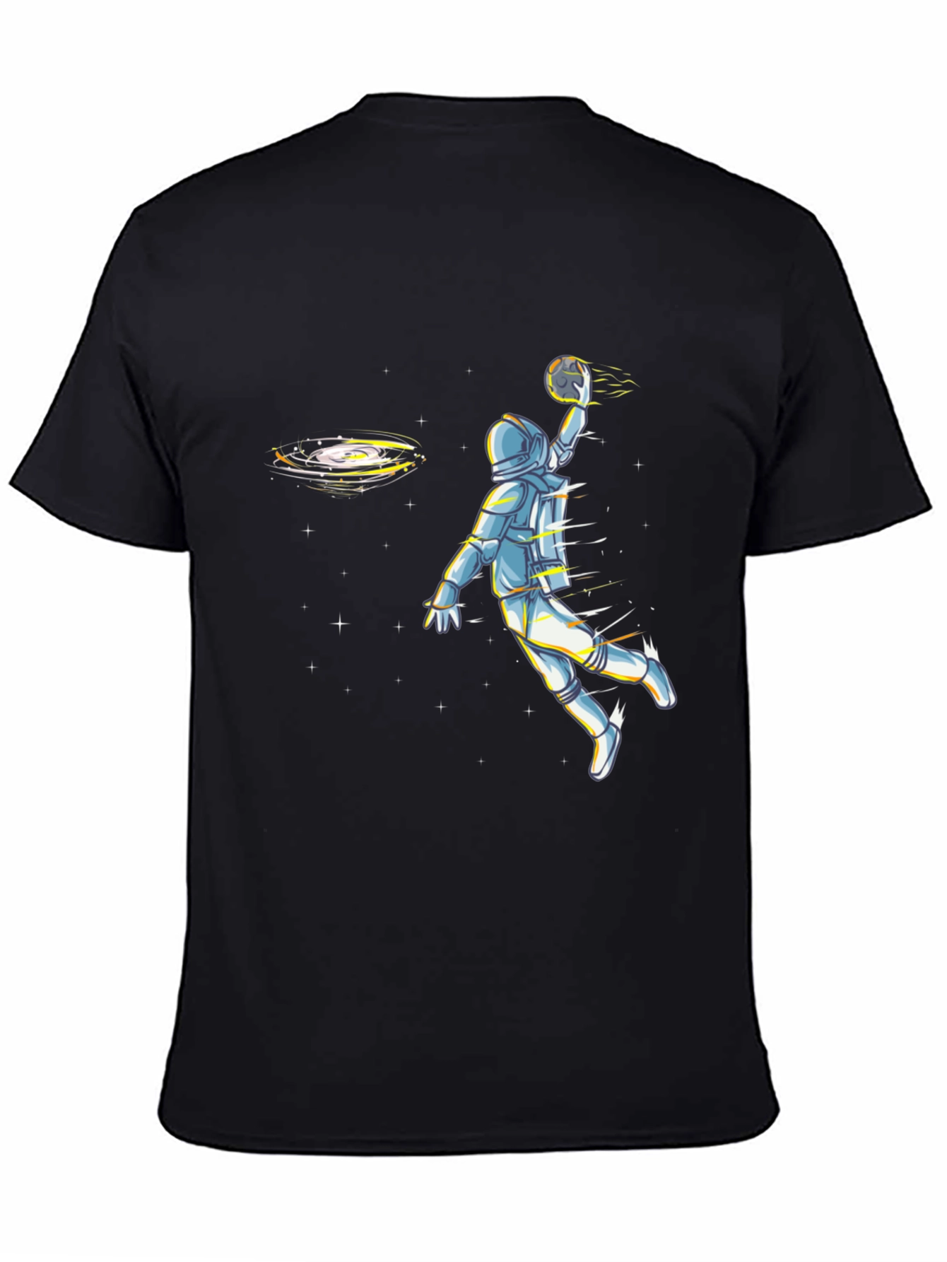 Astronaut Basketball Graphic Tee - Black