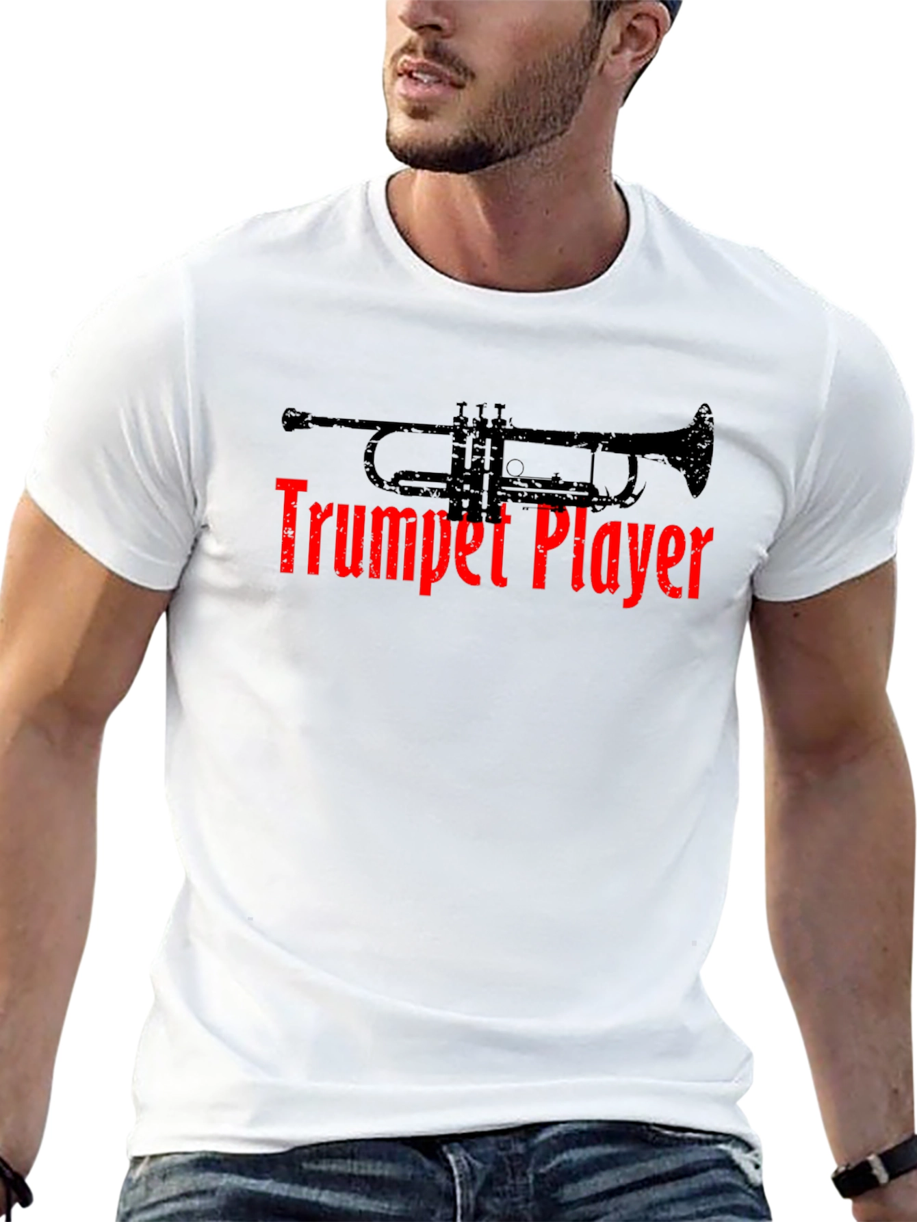 Trumpet Player Graphic T-Shirt - Music Lover Tee