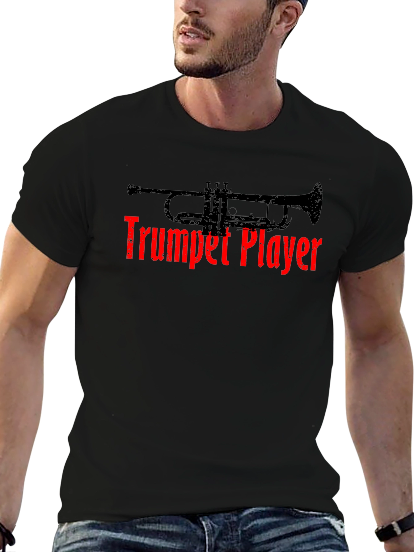 Trumpet Player Graphic T-Shirt - Music Lover Tee