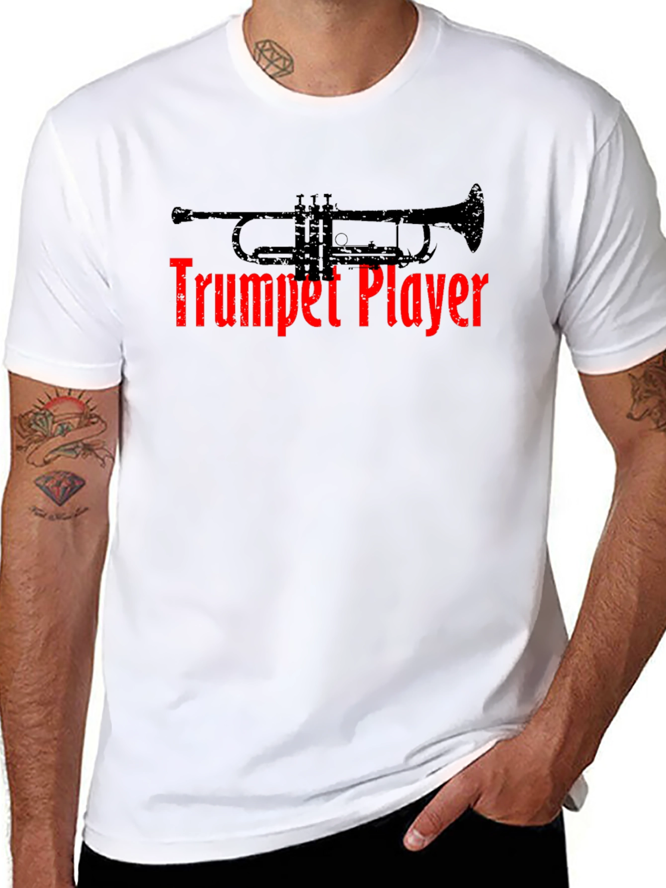 Trumpet Player Graphic T-Shirt - Music Lover Tee