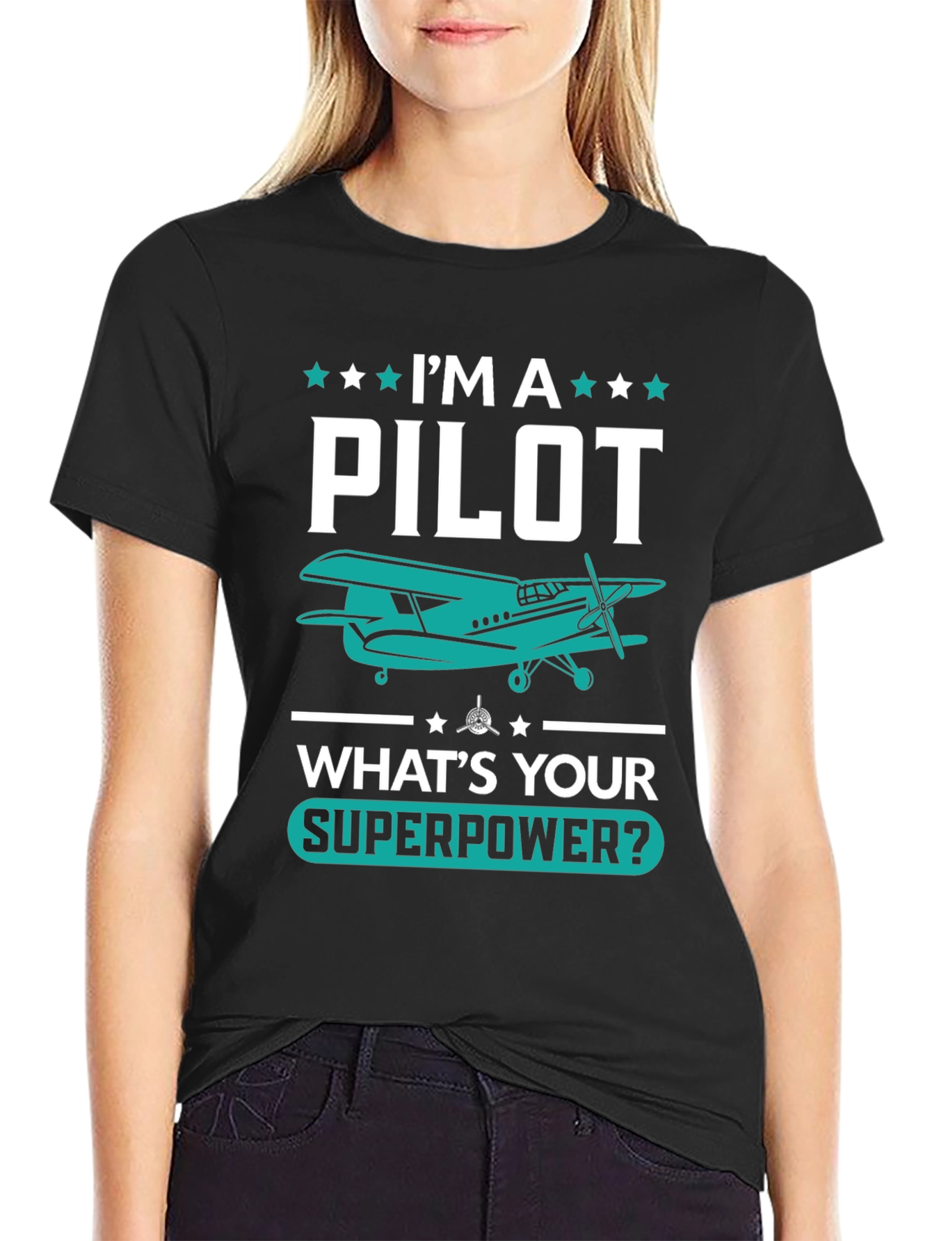 Pilot Superpower T-Shirt - Aviation Gift