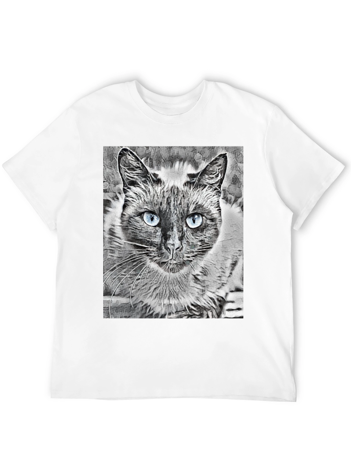 Cat Portrait Graphic T-Shirt