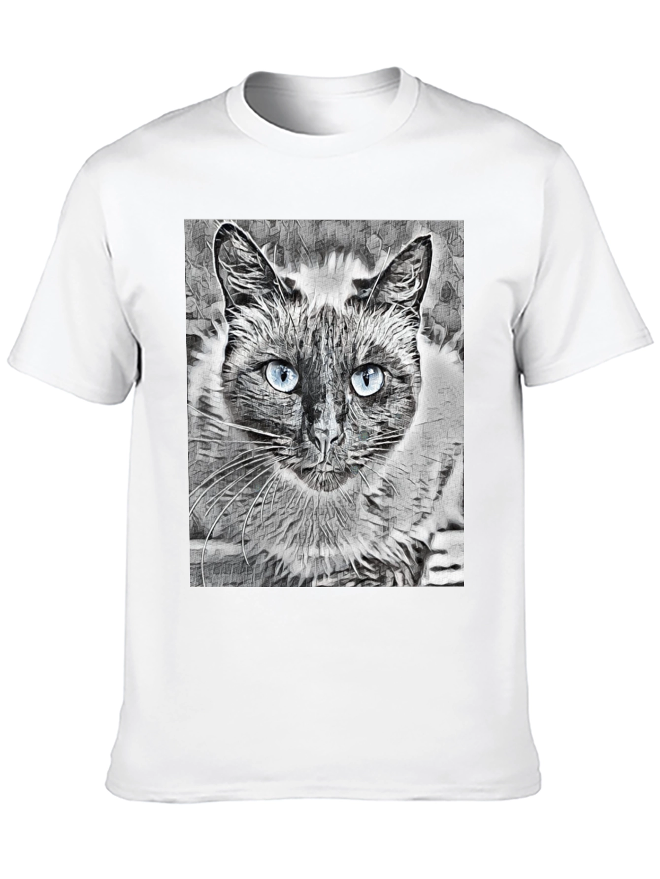 Cat Portrait Graphic T-Shirt