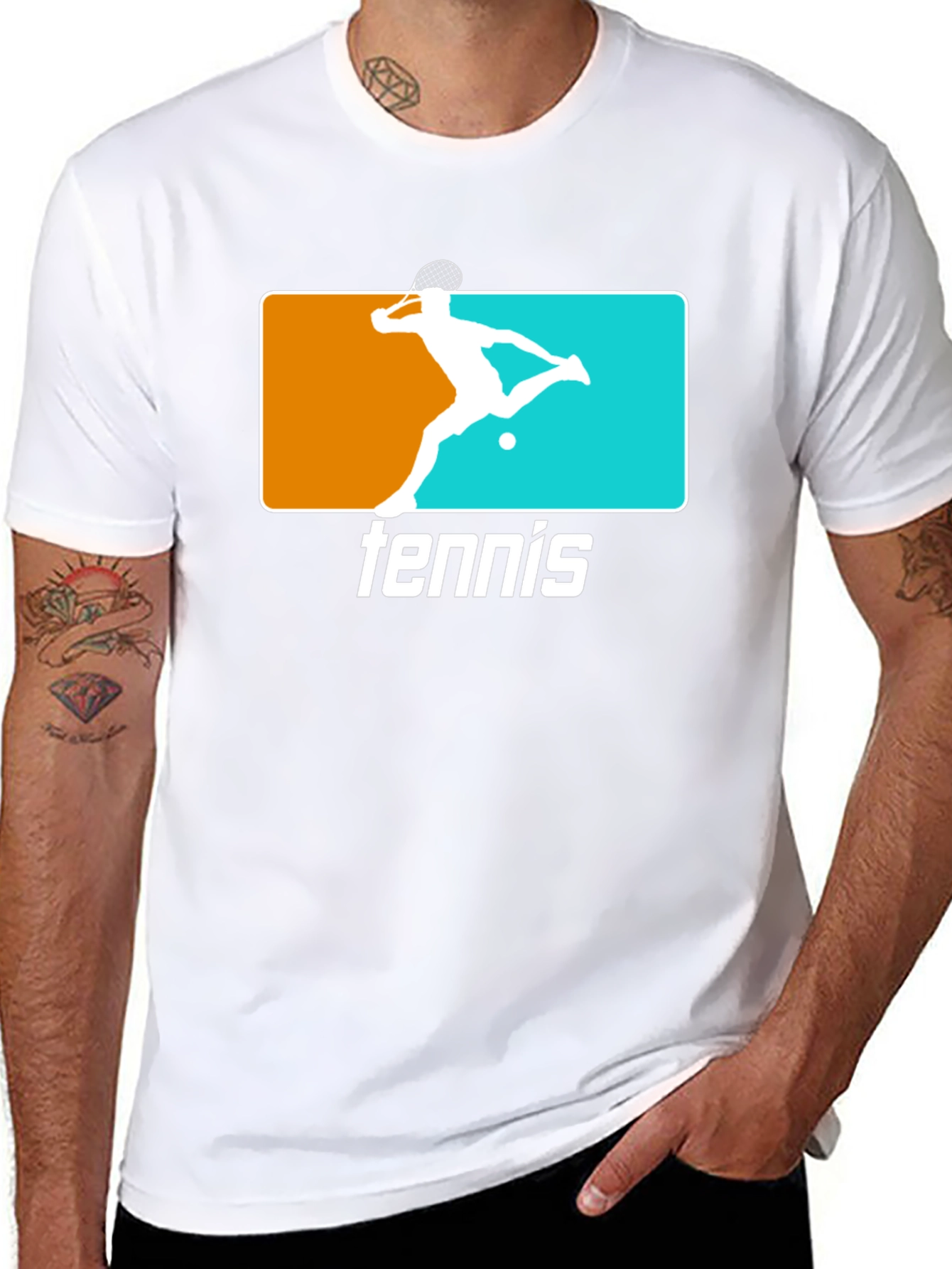 Tennis Graphic Tee - Black