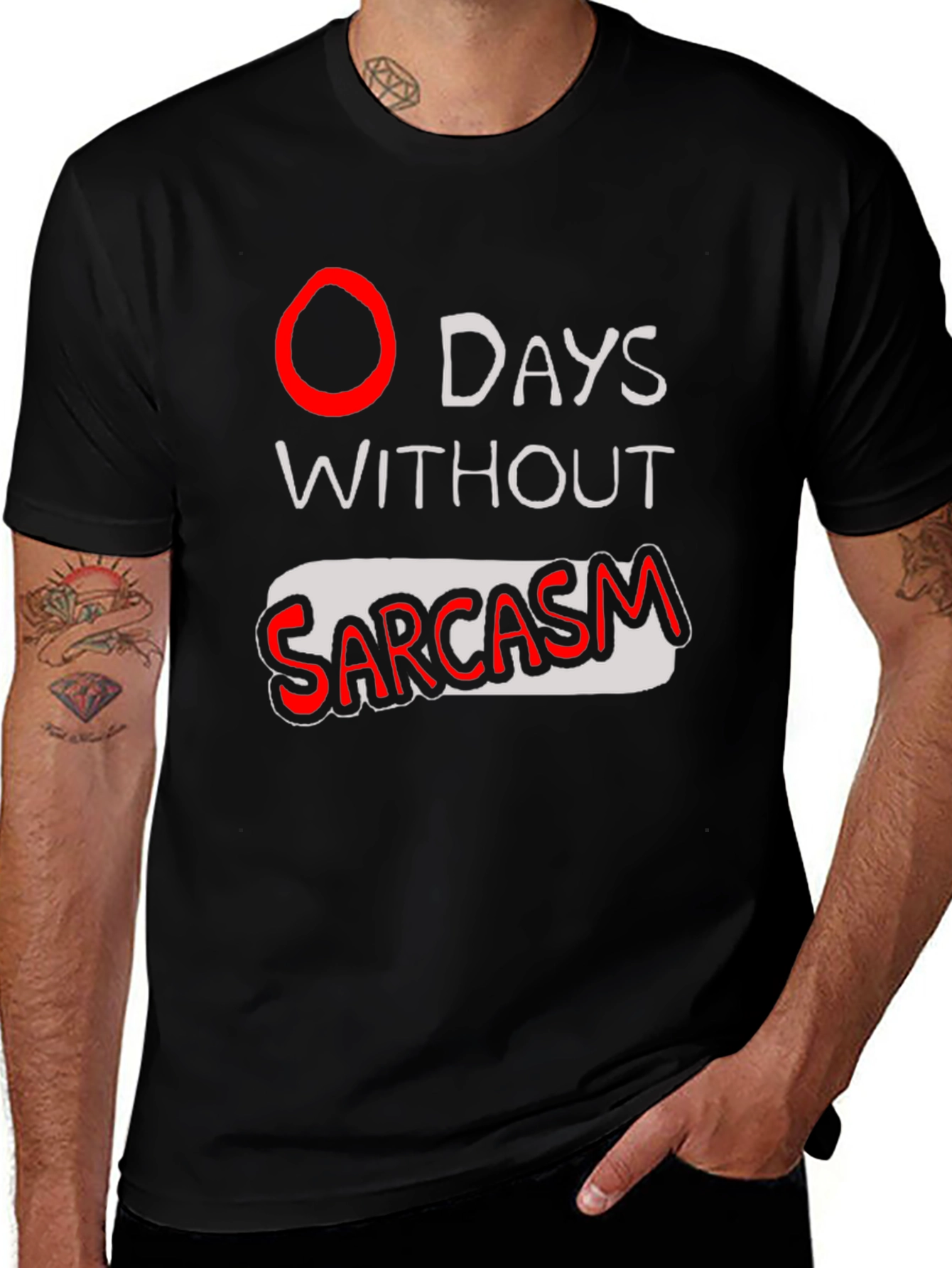 Sarcasm T-Shirt - Black Graphic Tee