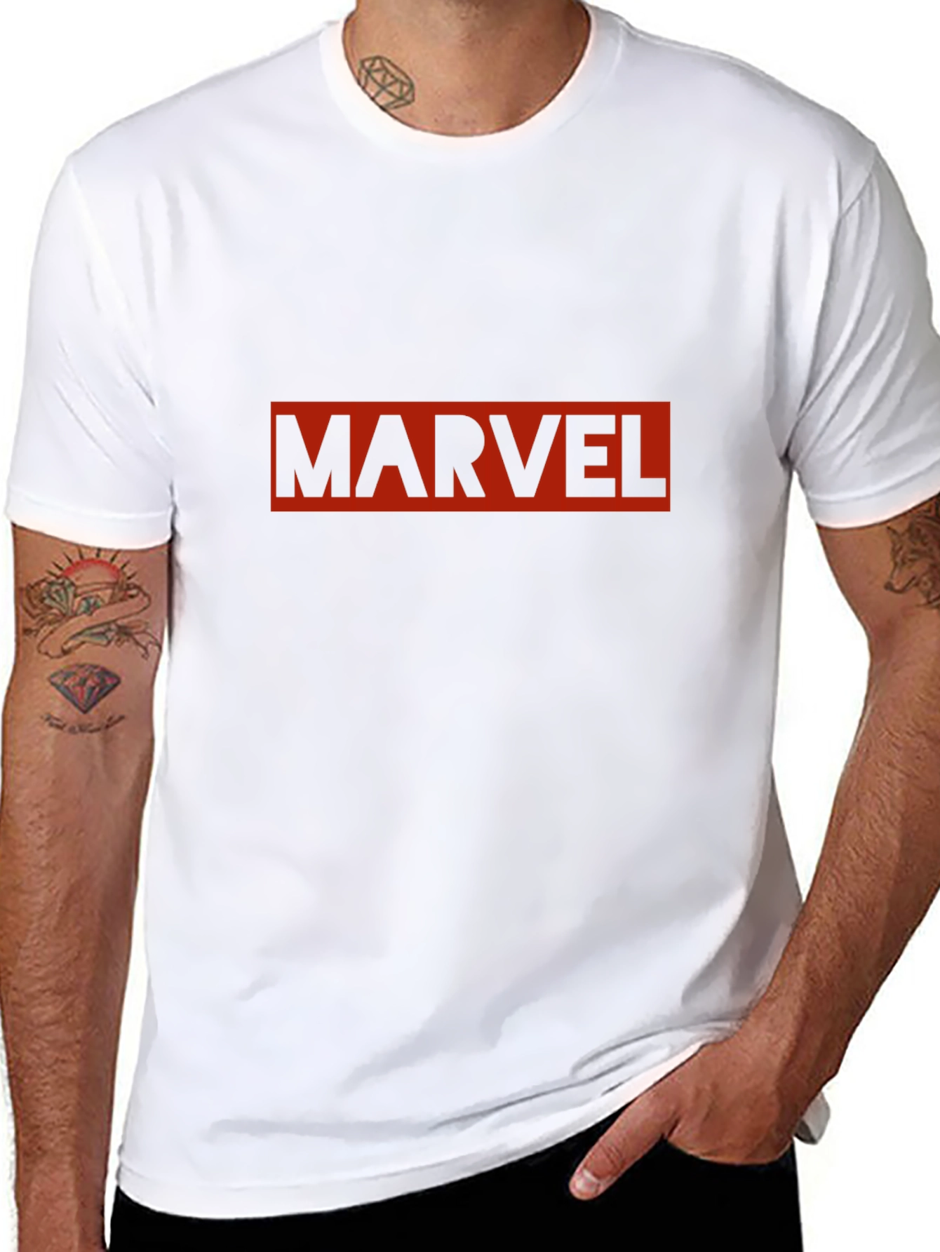 Marvel Logo Black T-Shirt for Men