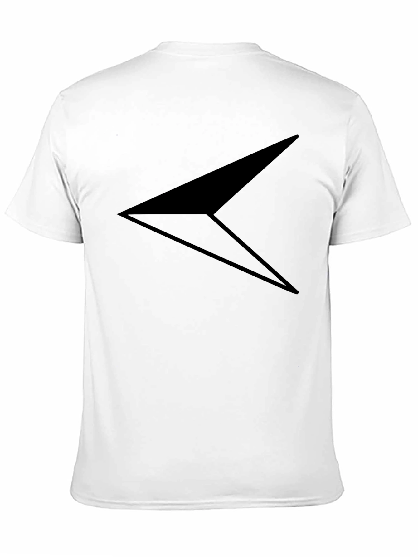 Stylish Black T-Shirt with Geometric Arrow Design
