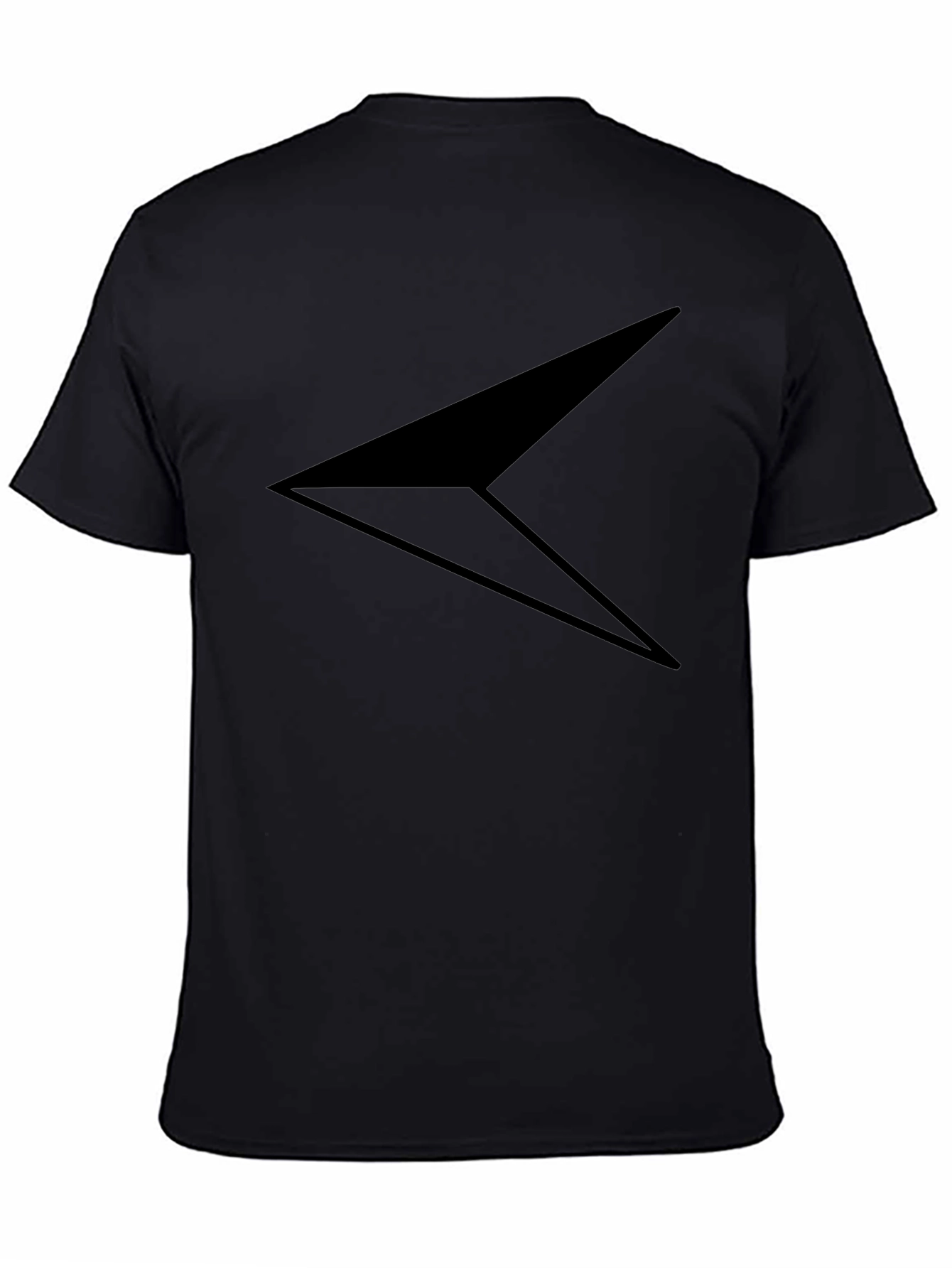 Stylish Black T-Shirt with Geometric Arrow Design