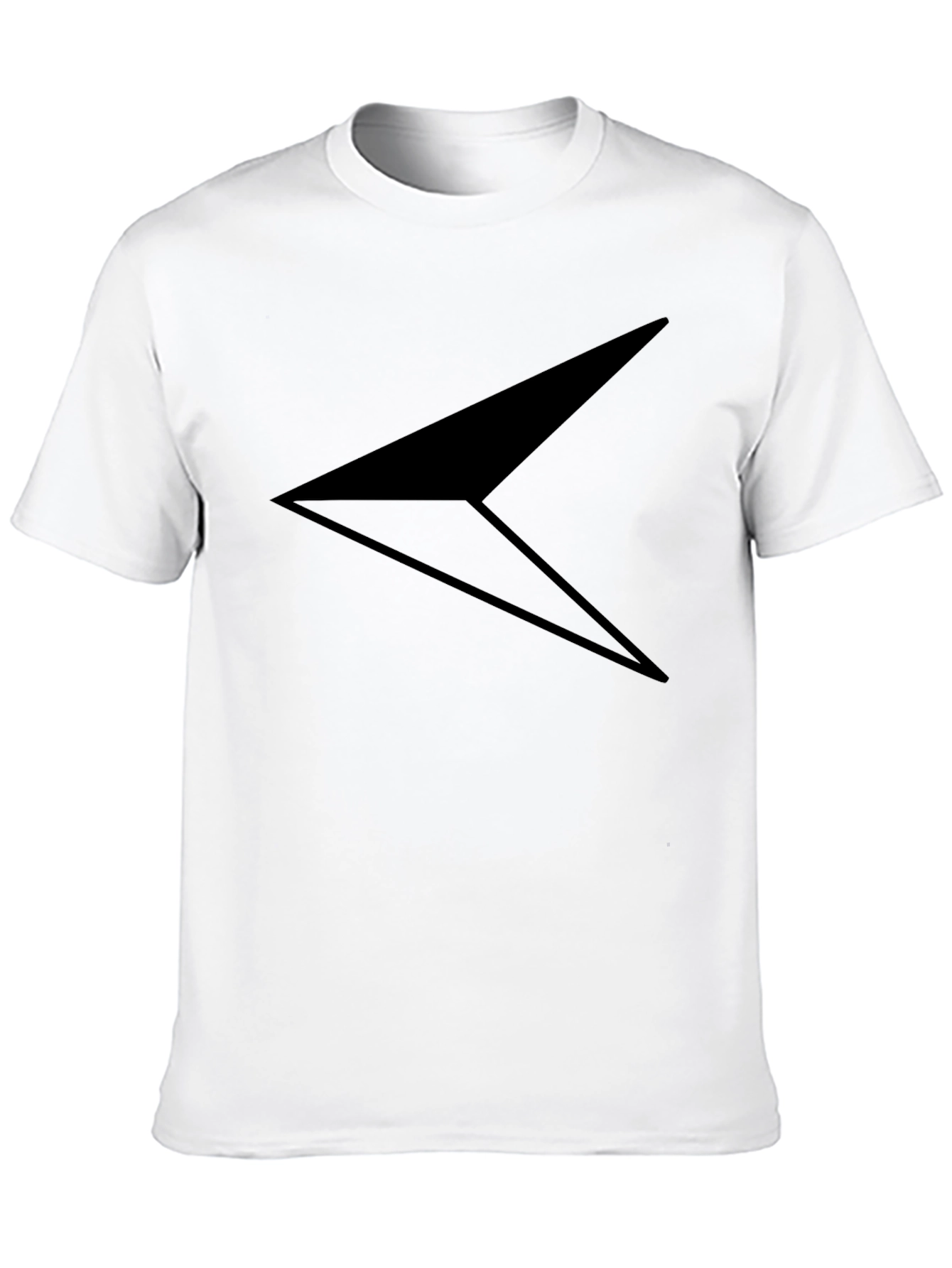 Stylish Black T-Shirt with Geometric Arrow Design