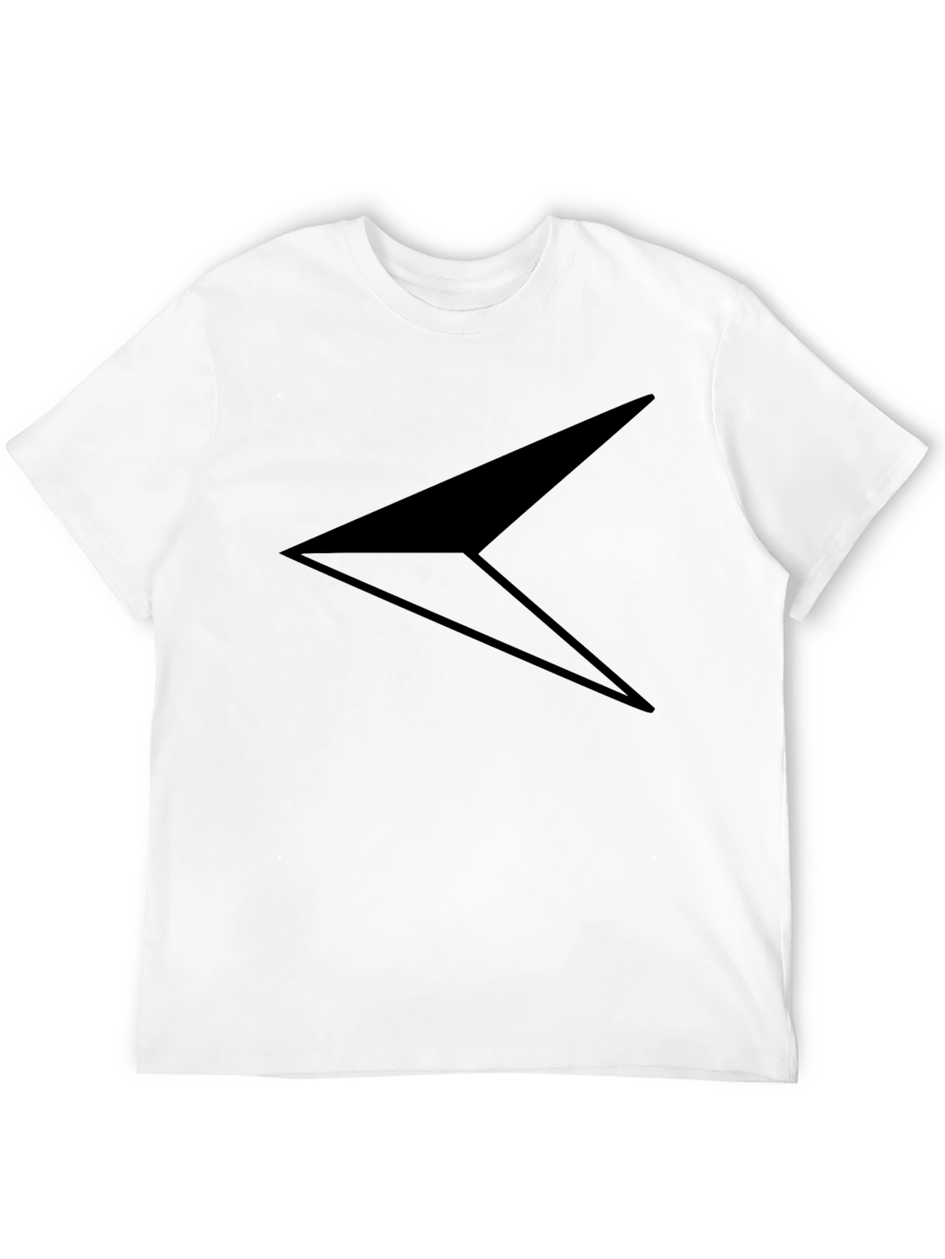Stylish Black T-Shirt with Geometric Arrow Design