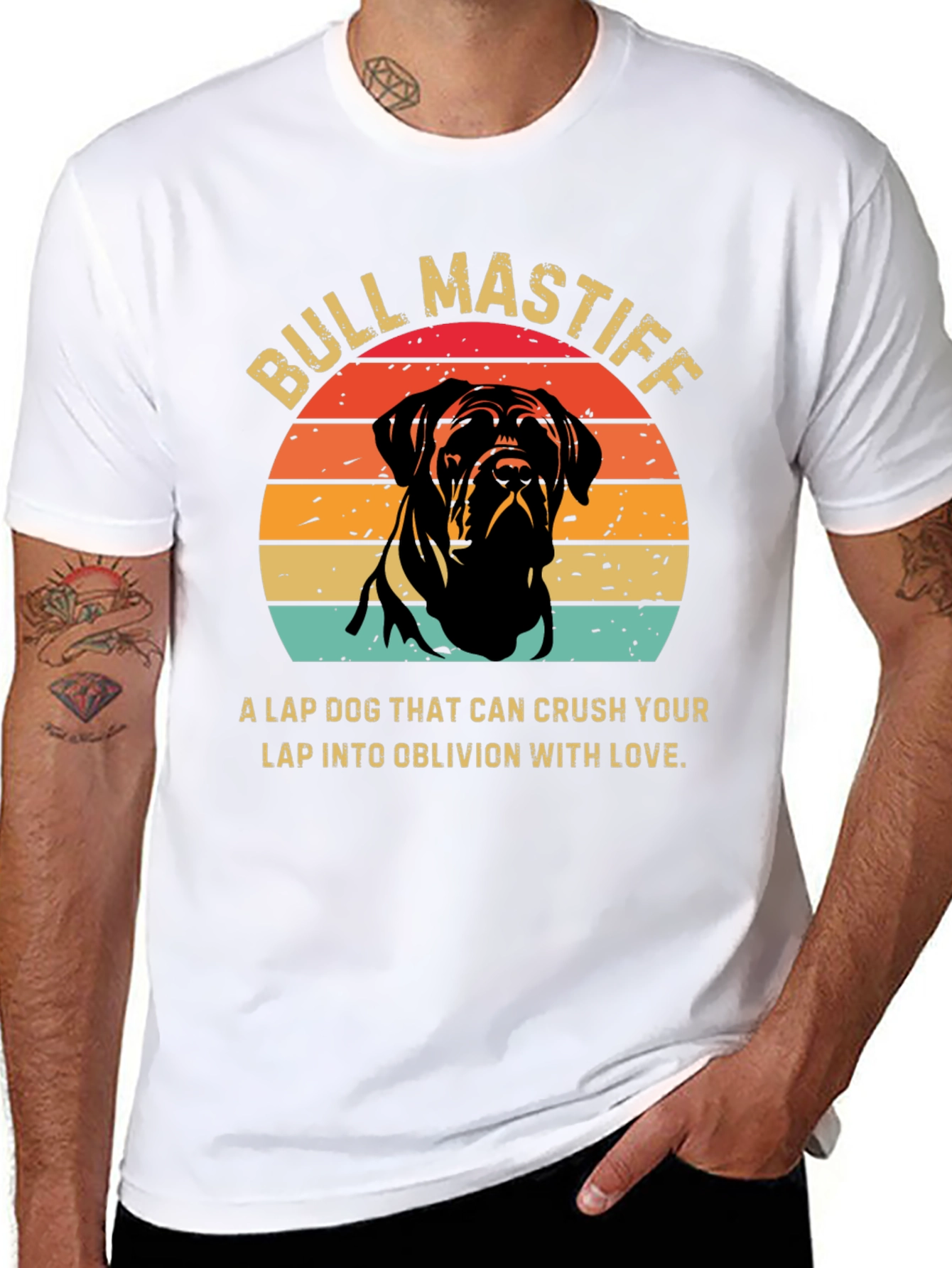 Bull Mastiff Sunset Graphic Tee - Dog Lover T-Shirt
