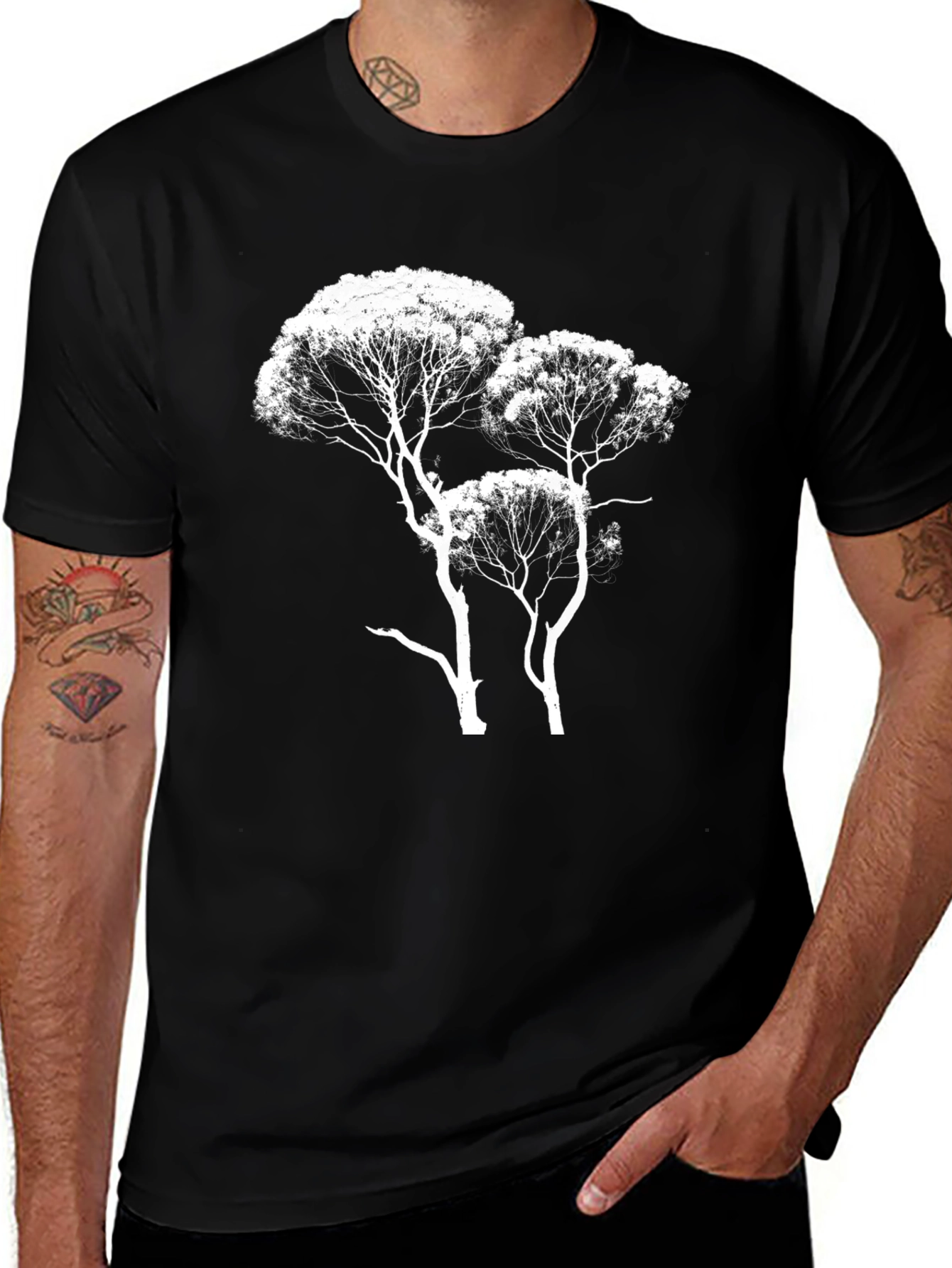 Black Tree Graphic T-Shirt