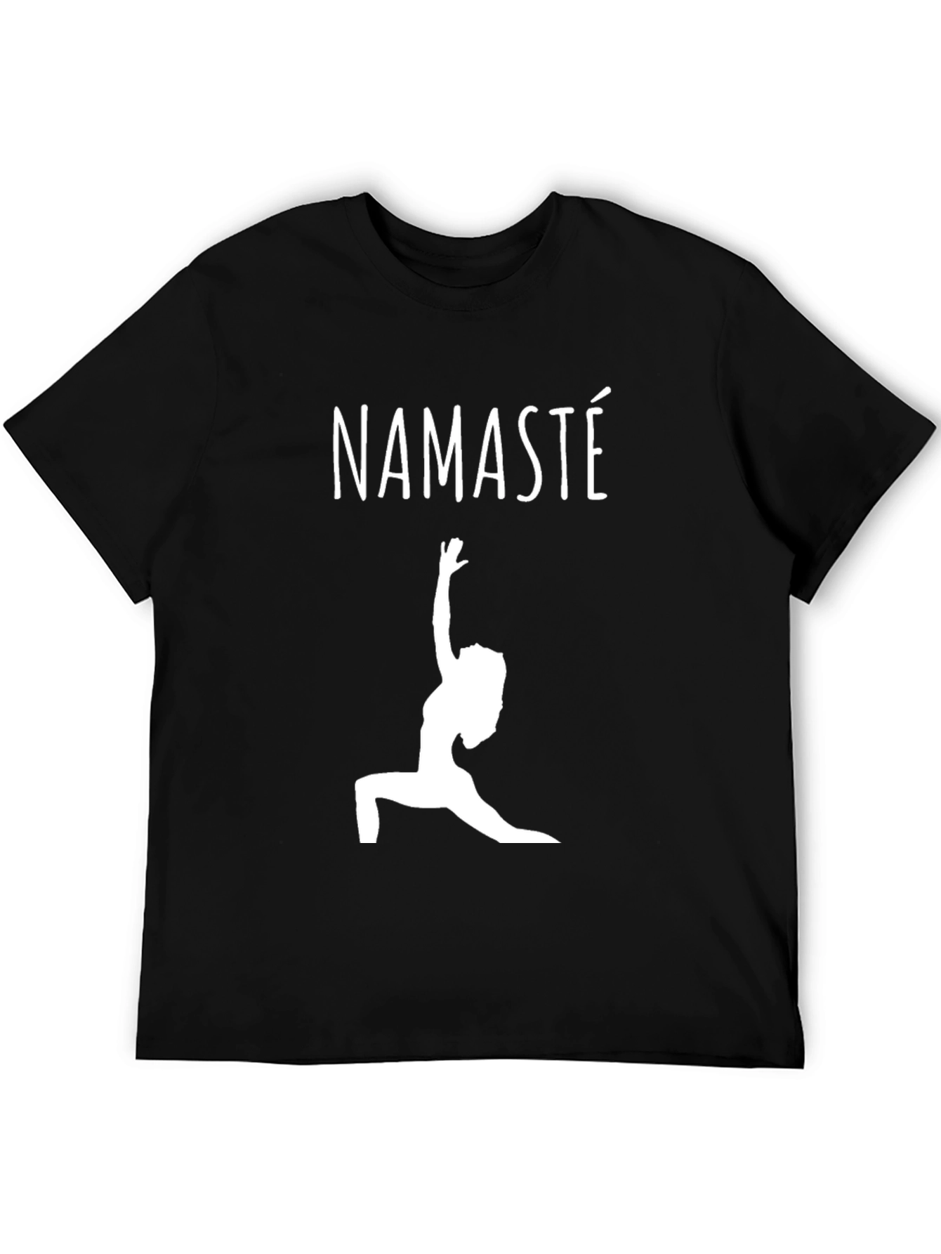 Namaste Yoga Pose Graphic T-Shirt - Black