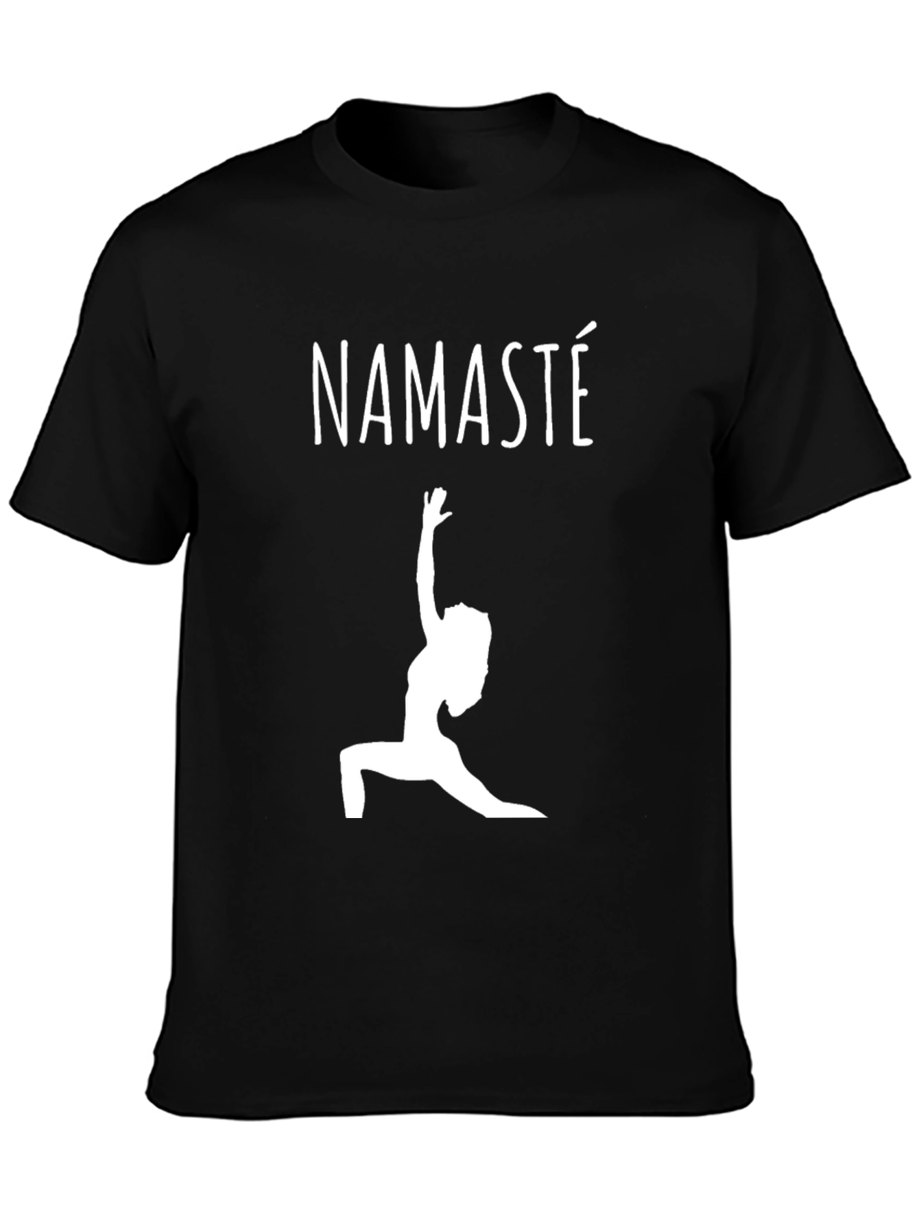 Namaste Yoga Pose Graphic T-Shirt - Black