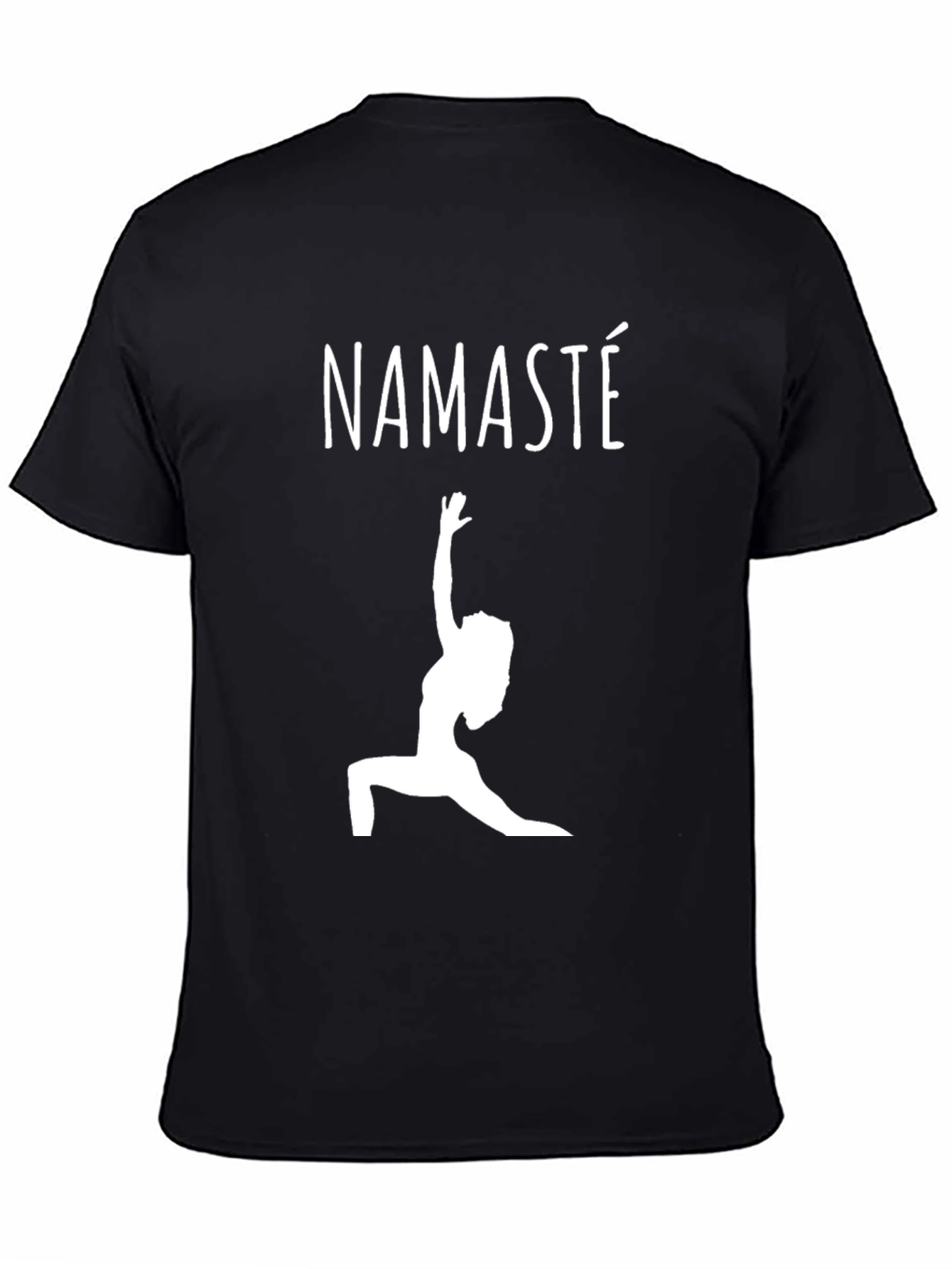 Namaste Yoga Pose Graphic T-Shirt - Black