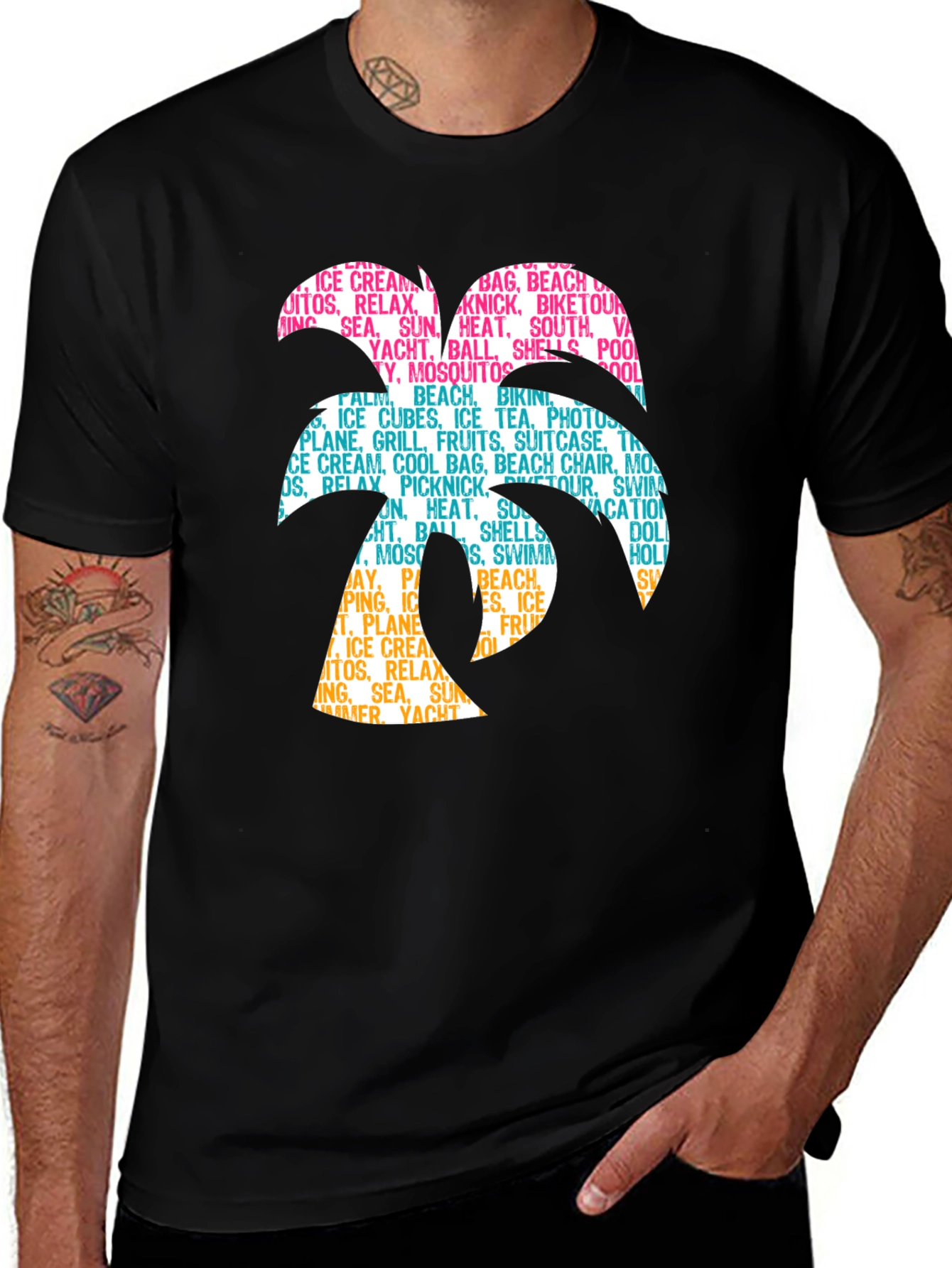 Tropical Beach Vibes Graphic T-Shirt