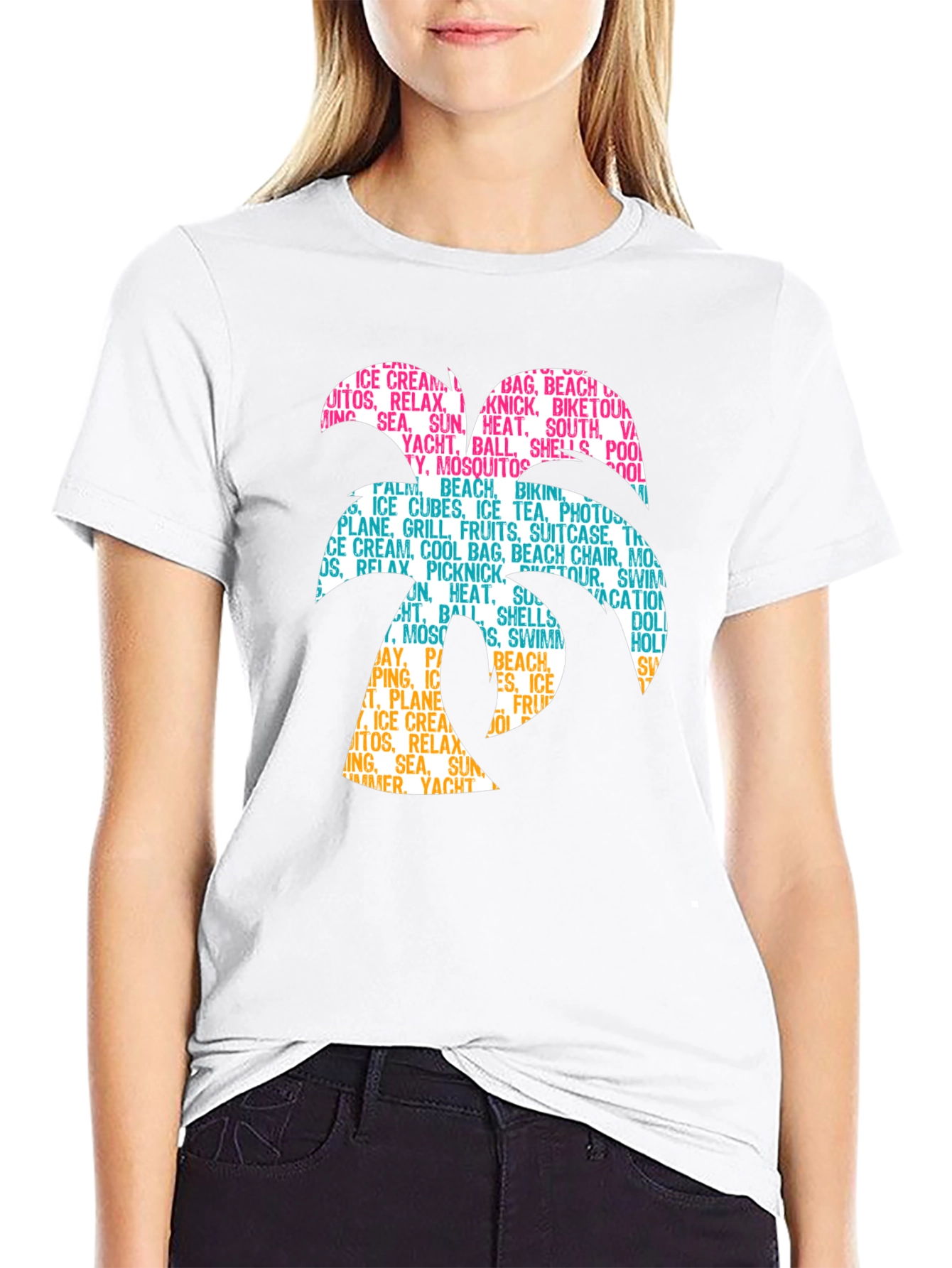 Tropical Beach Vibes Graphic T-Shirt