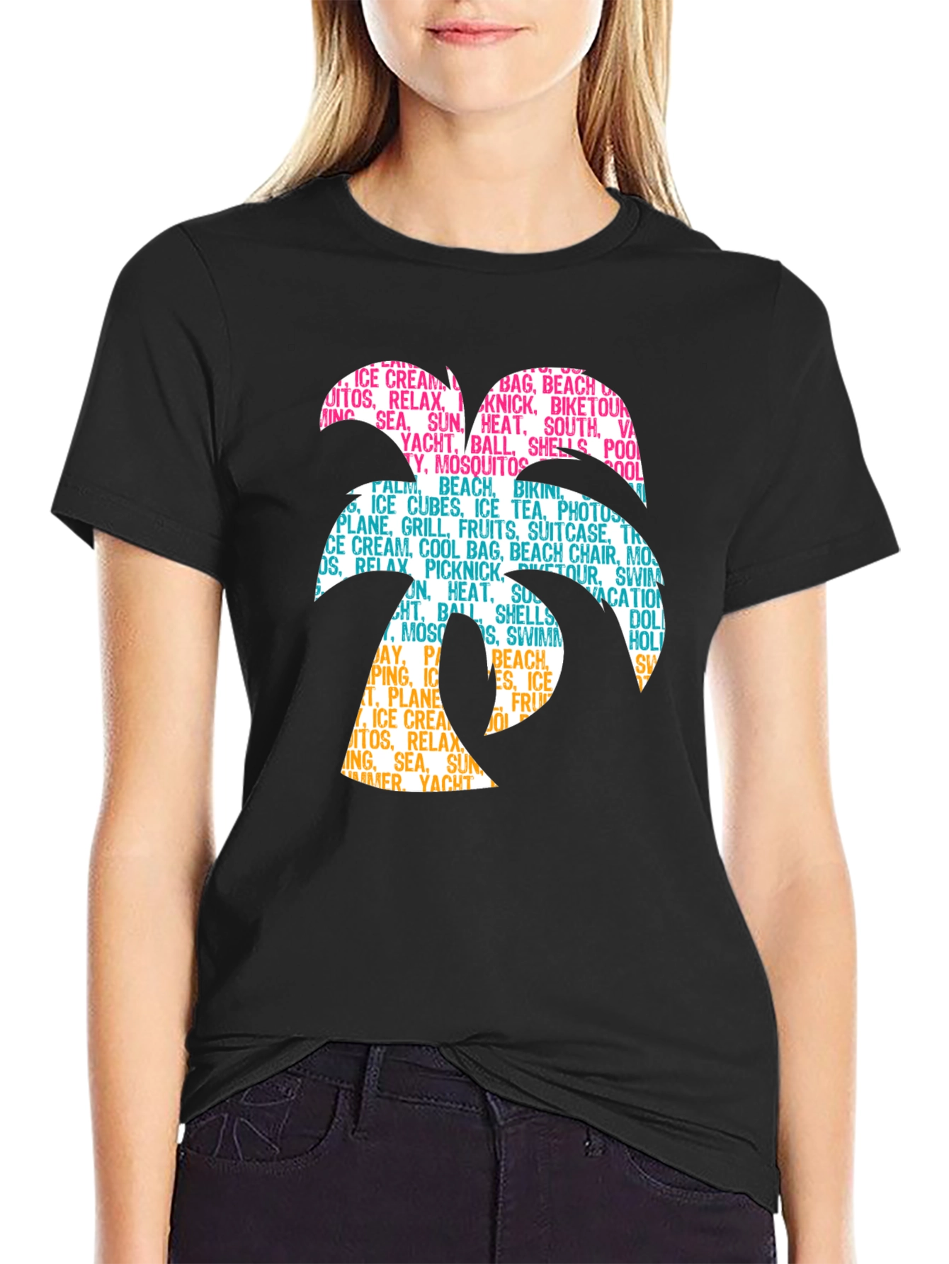 Tropical Beach Vibes Graphic T-Shirt