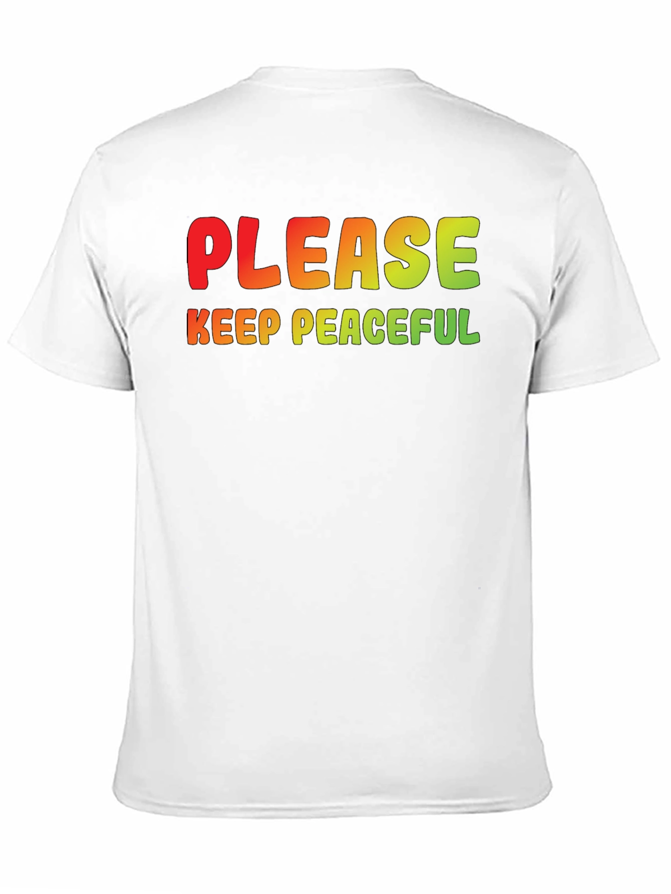 Peaceful Statement Tee - Black Crew Neck