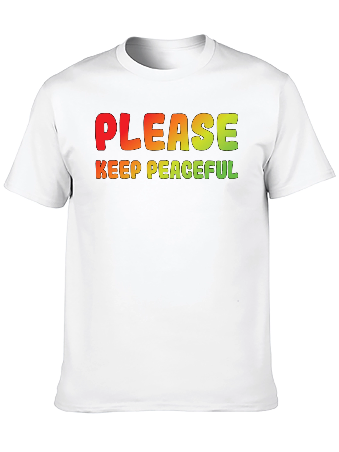 Peaceful Statement Tee - Black Crew Neck
