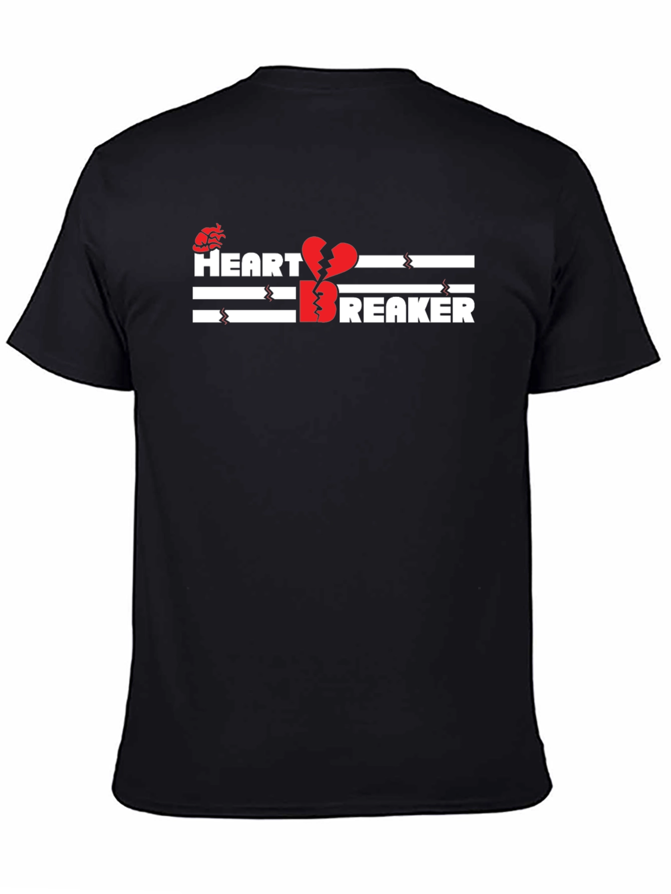 Heartbreaker Graphic Print Black T-Shirt