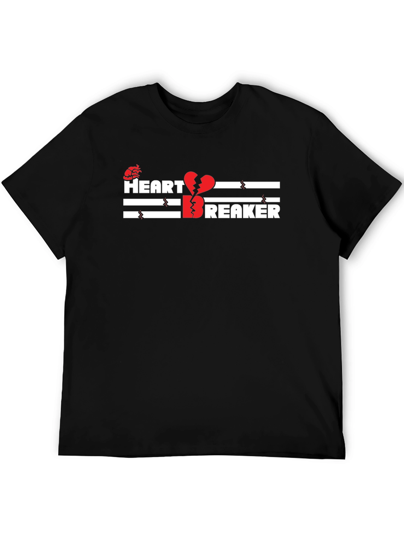 Heartbreaker Graphic Print Black T-Shirt