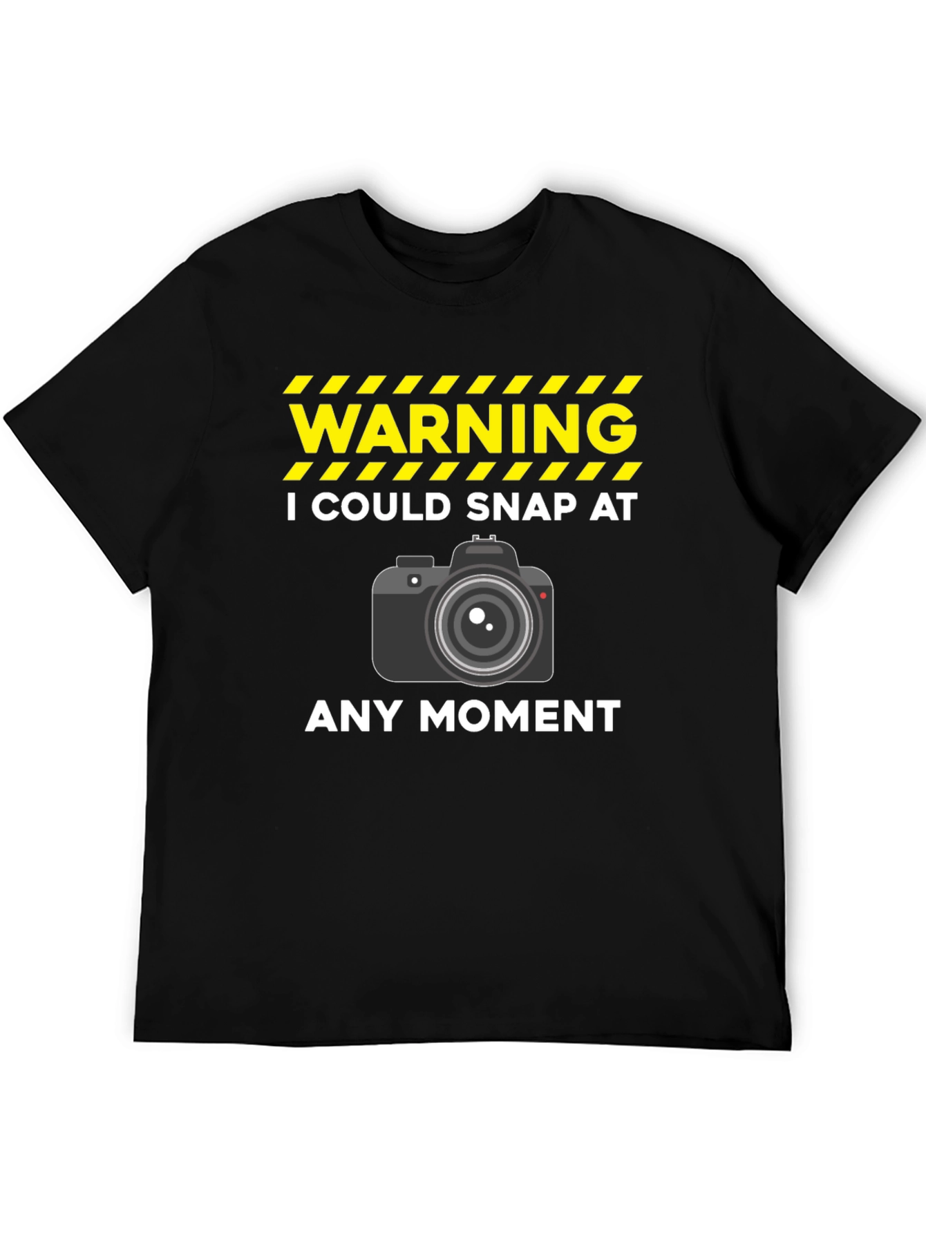 Warning Photographer T-Shirt - Snap at Any Moment