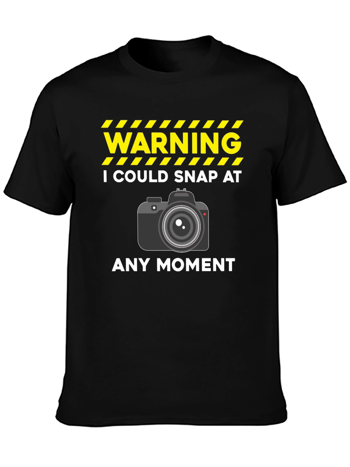 Warning Photographer T-Shirt - Snap at Any Moment