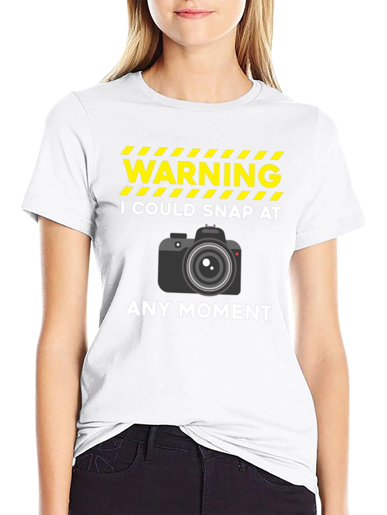 Warning Photographer T-Shirt - Snap at Any Moment