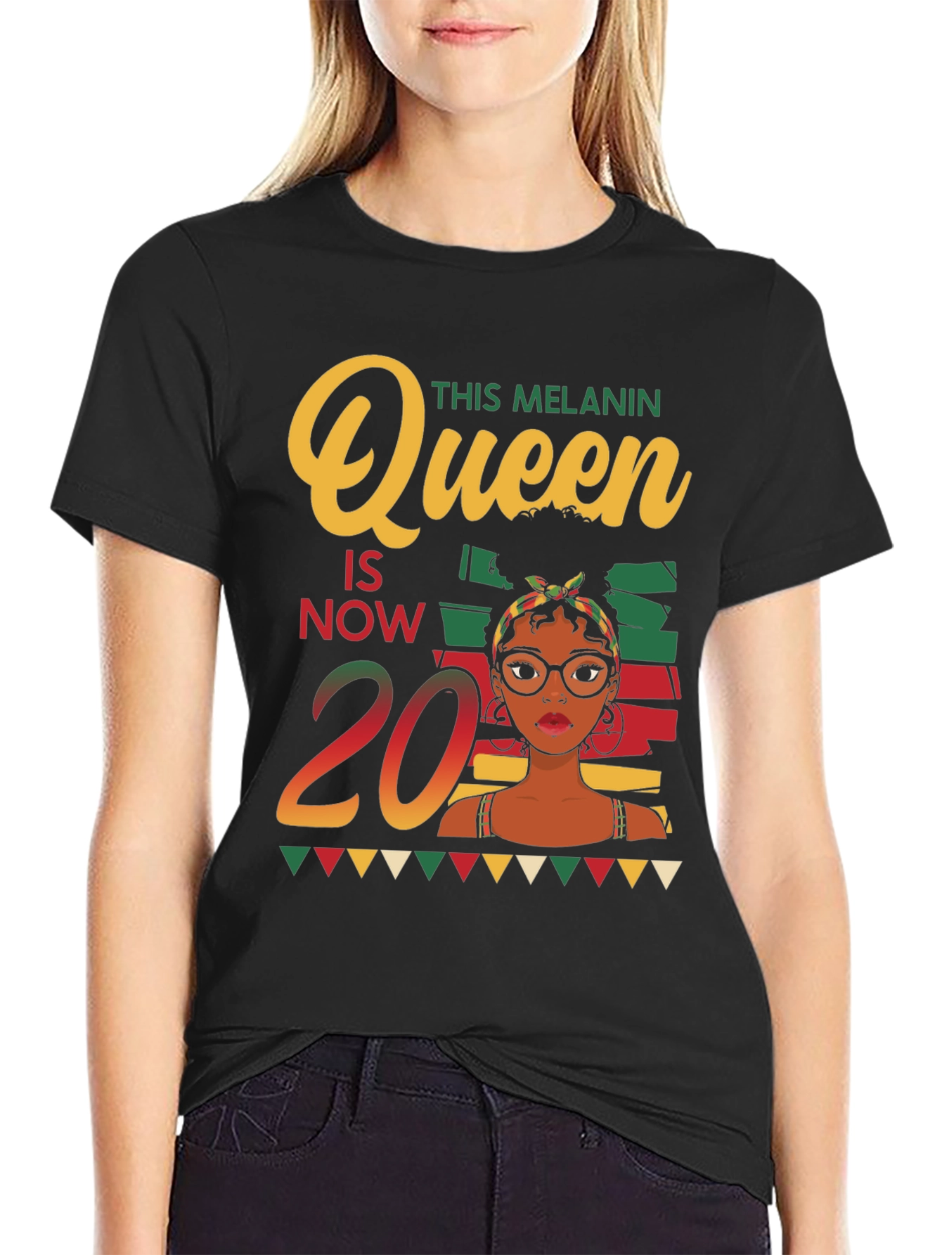 Melanin Queen 20th Birthday T-Shirt