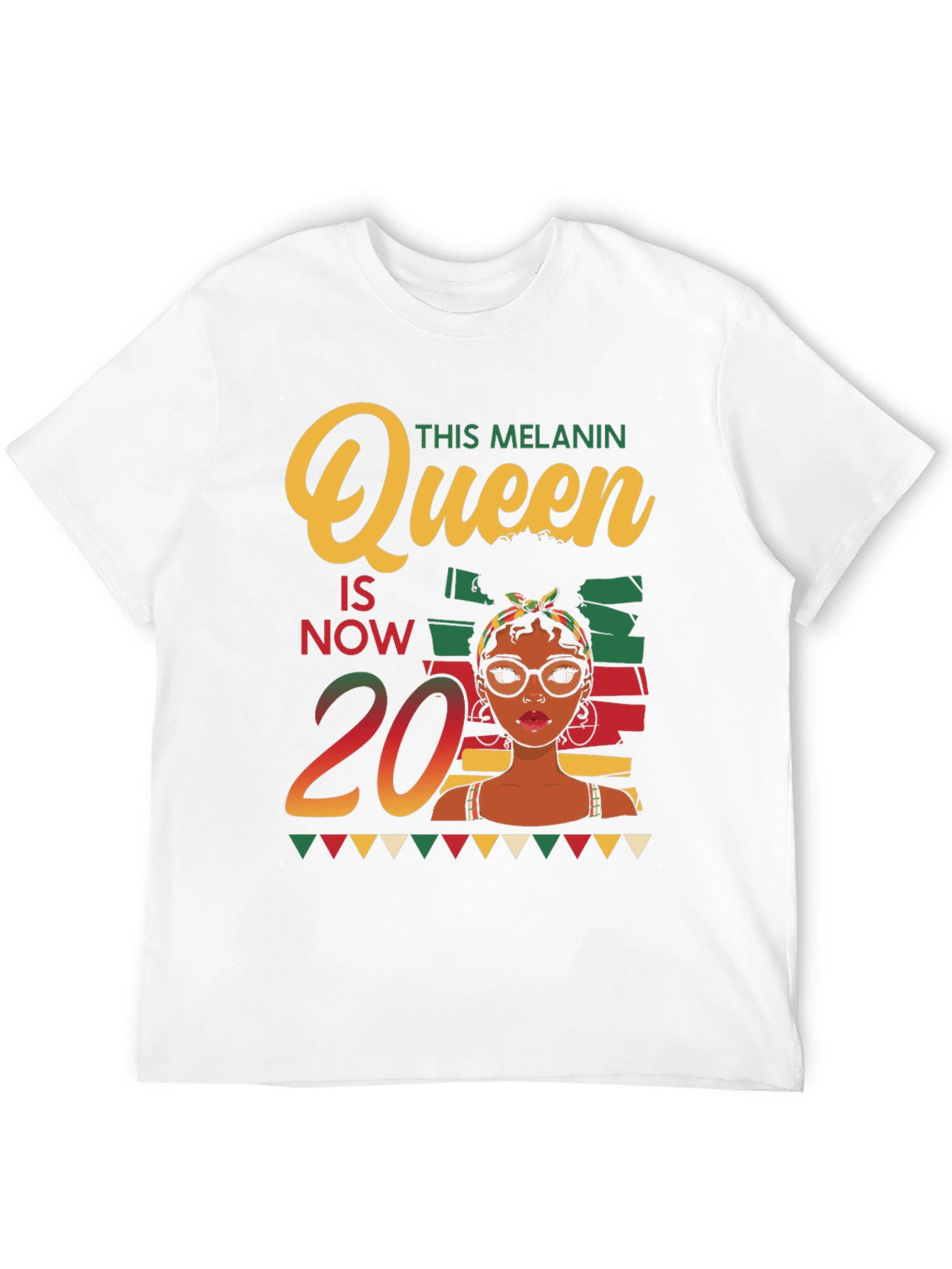 Melanin Queen 20th Birthday T-Shirt