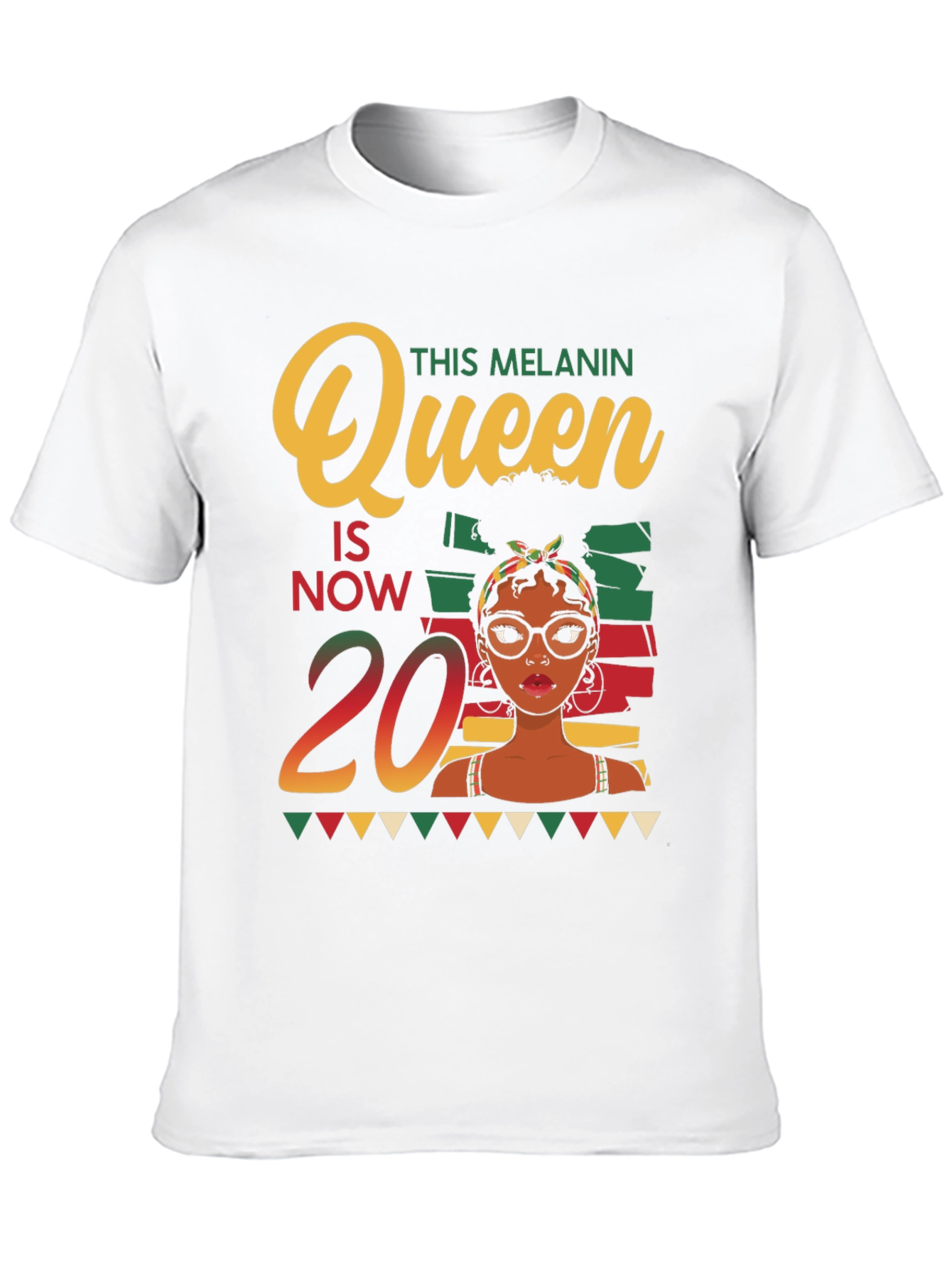 Melanin Queen 20th Birthday T-Shirt