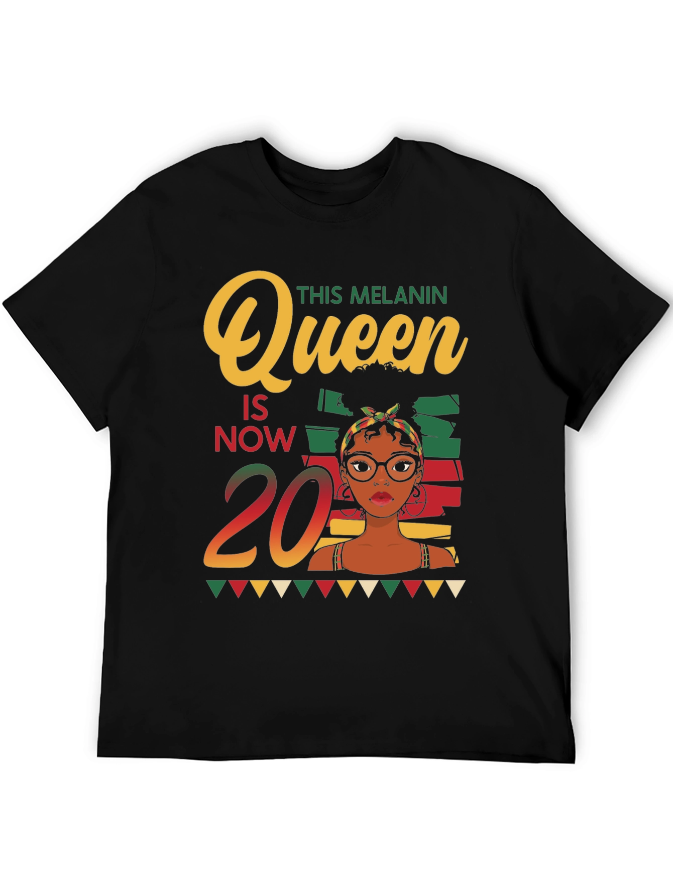 Melanin Queen 20th Birthday T-Shirt