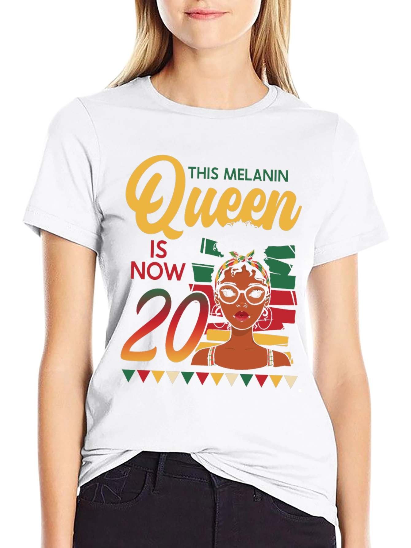 Melanin Queen 20th Birthday T-Shirt