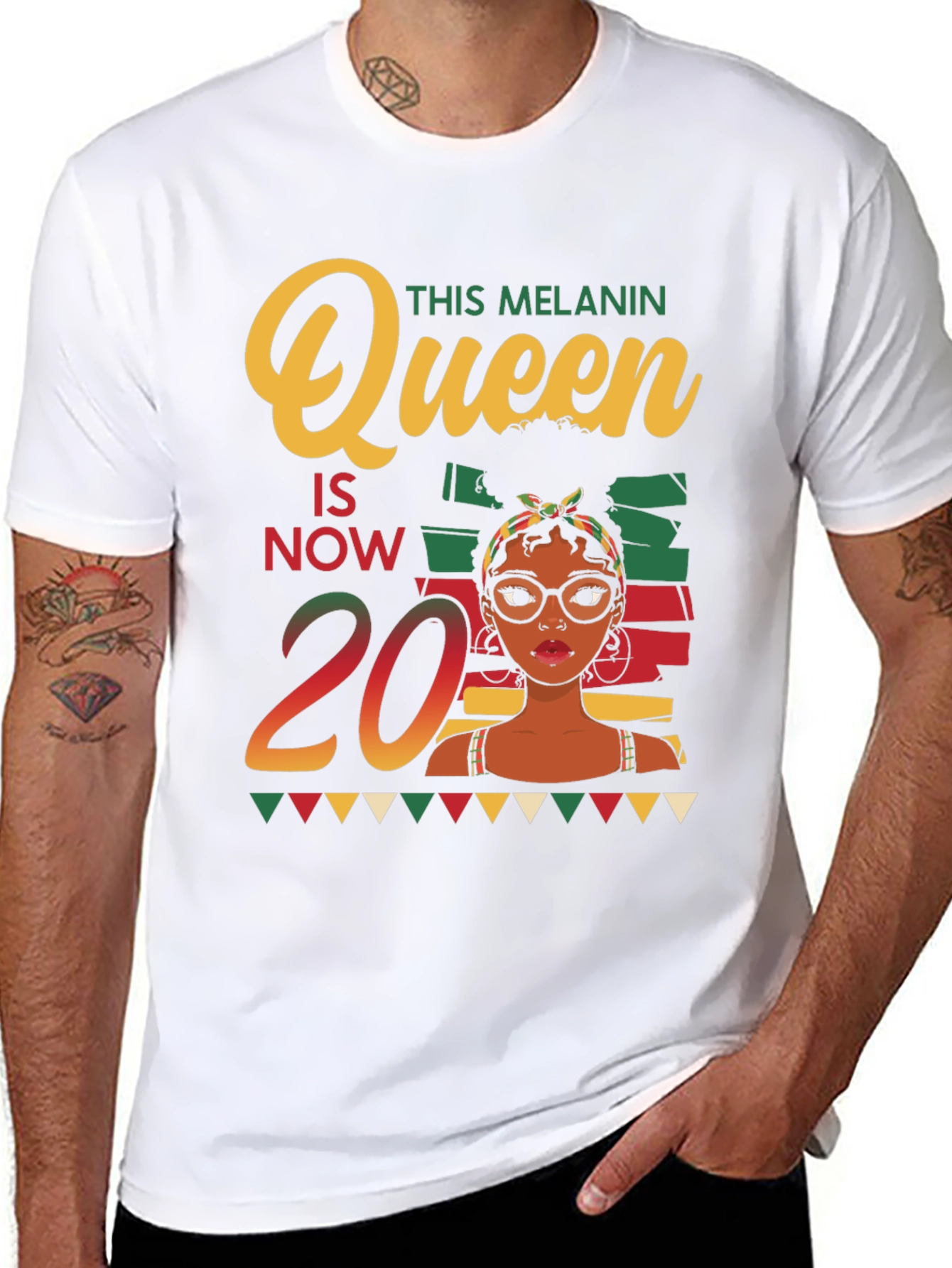 Melanin Queen 20th Birthday T-Shirt