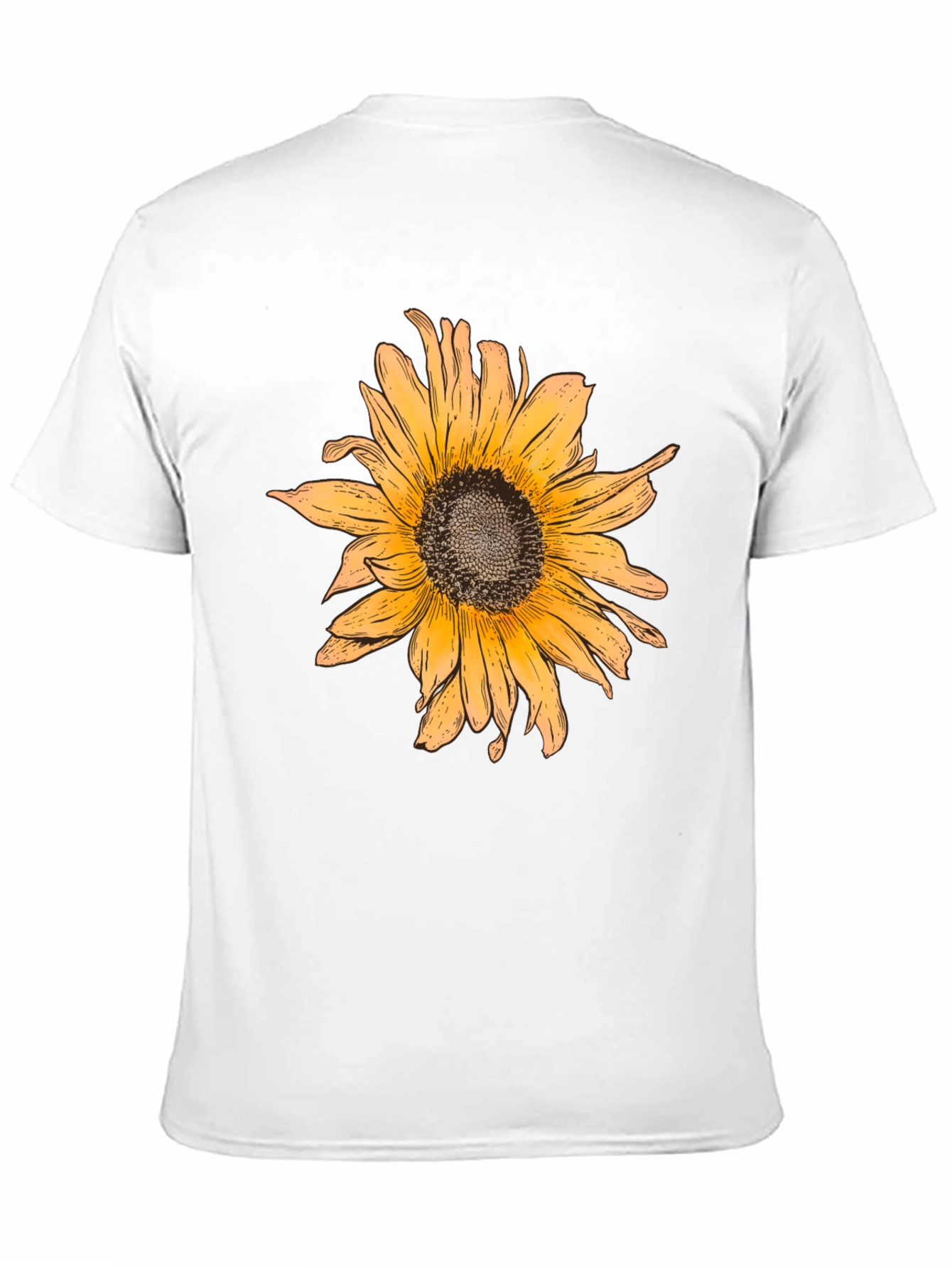 Sunflower Graphic Print Black T-Shirt
