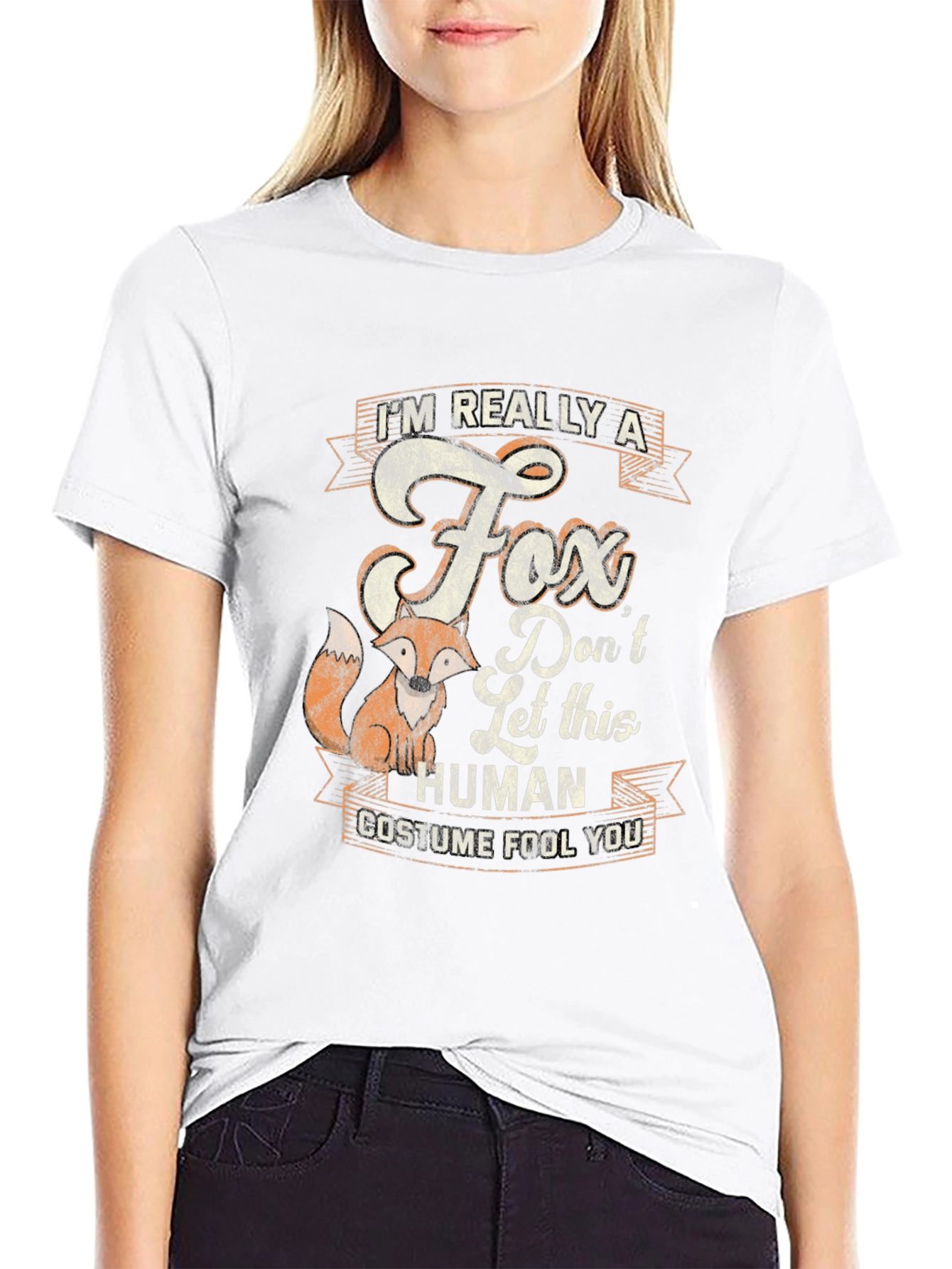 Im Really A Fox T-Shirt: Funny Animal Costume Tee