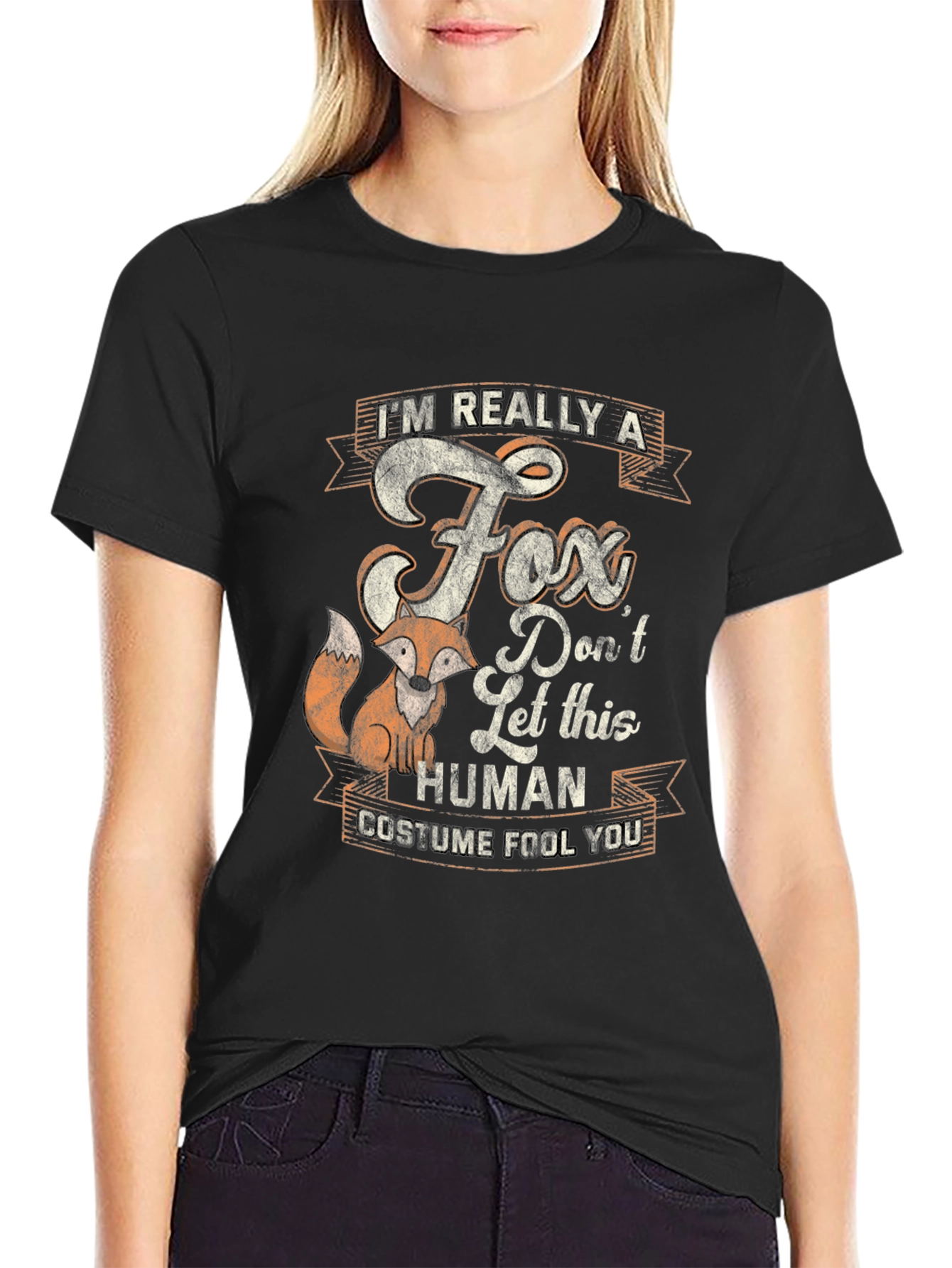 Im Really A Fox T-Shirt: Funny Animal Costume Tee